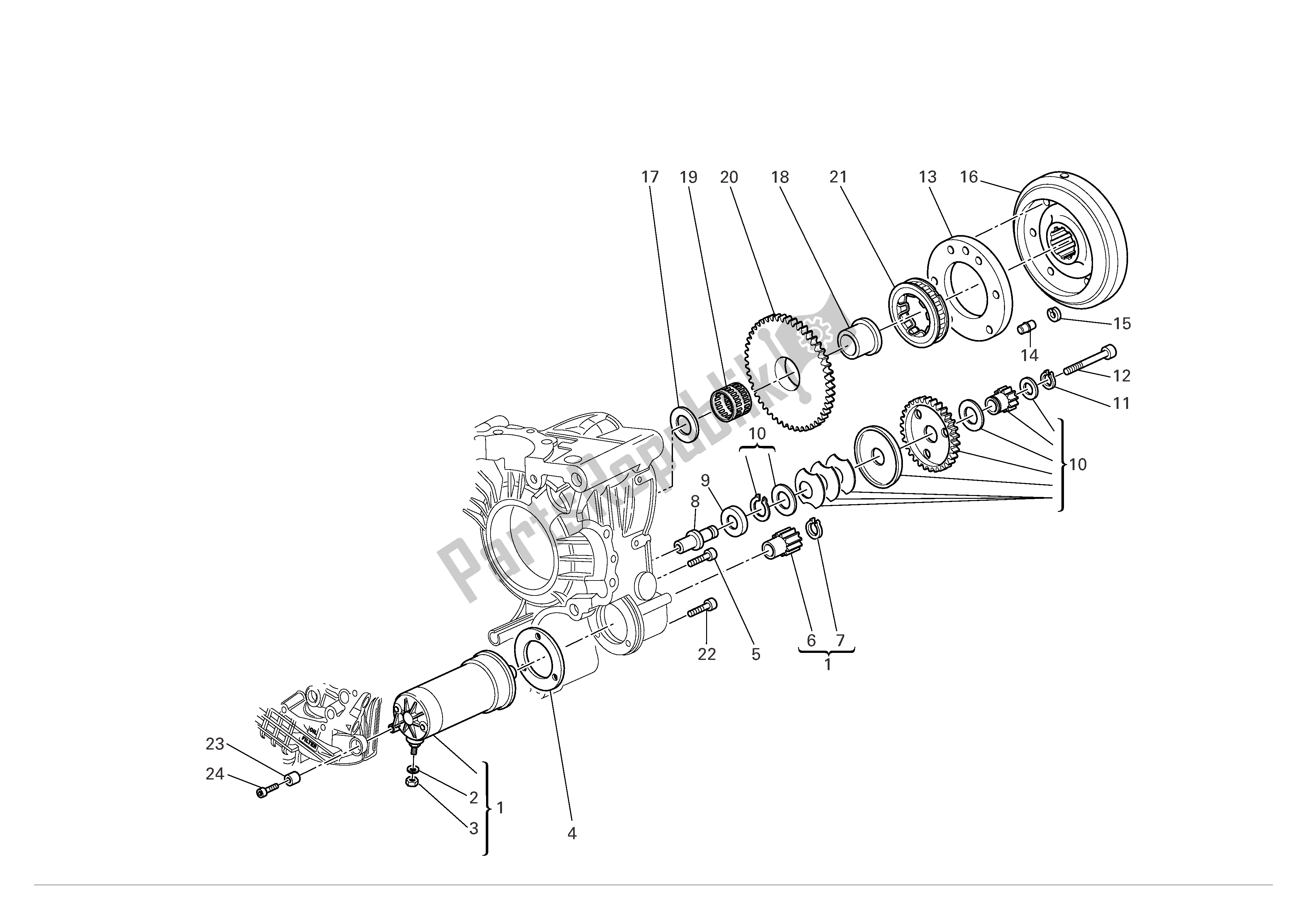 Tutte le parti per il Avviamento E Accensione Elettrici del Ducati 999 R Xerox 2006