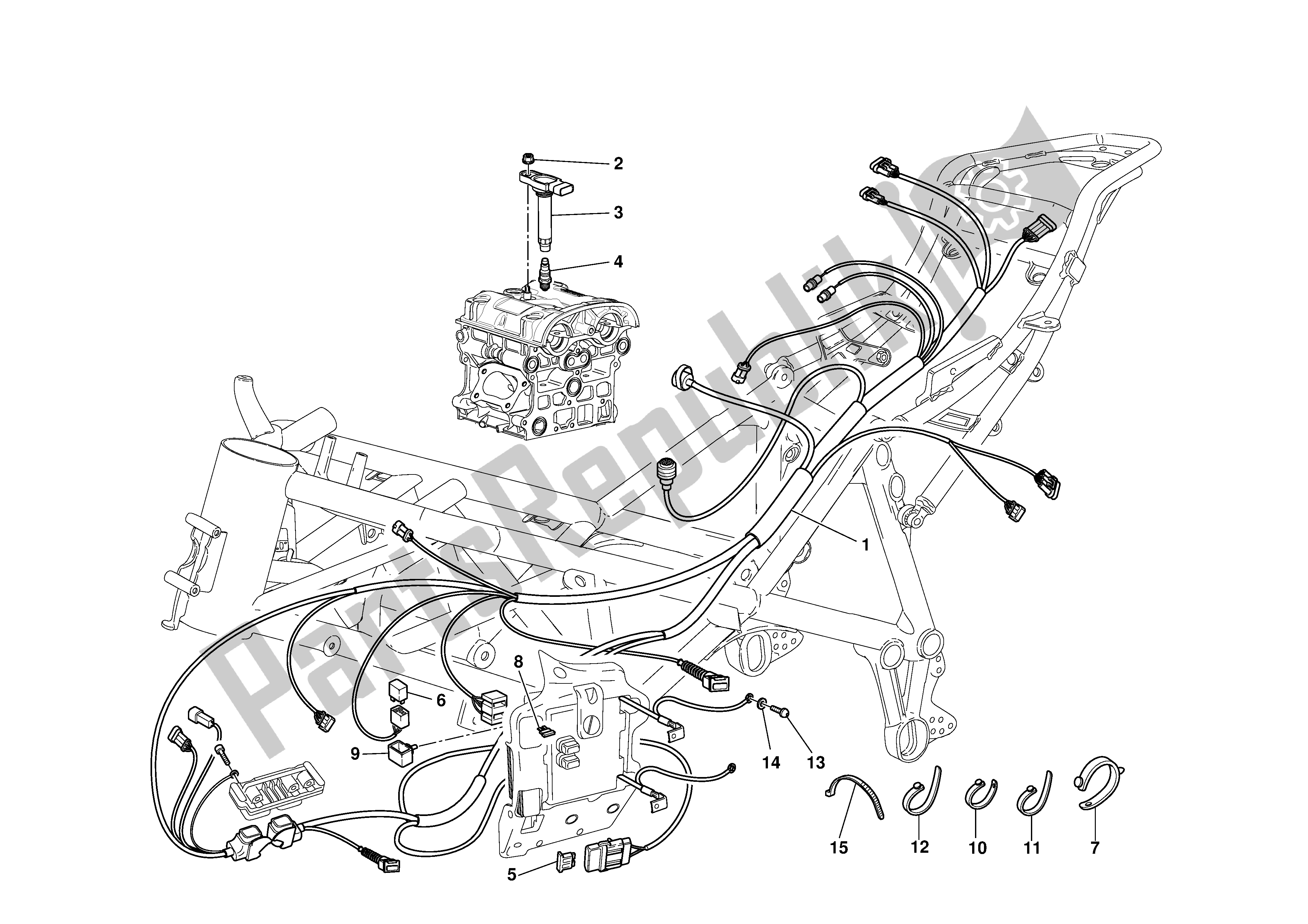 Tutte le parti per il Sistema Di Iniezione del Ducati 999S 2003