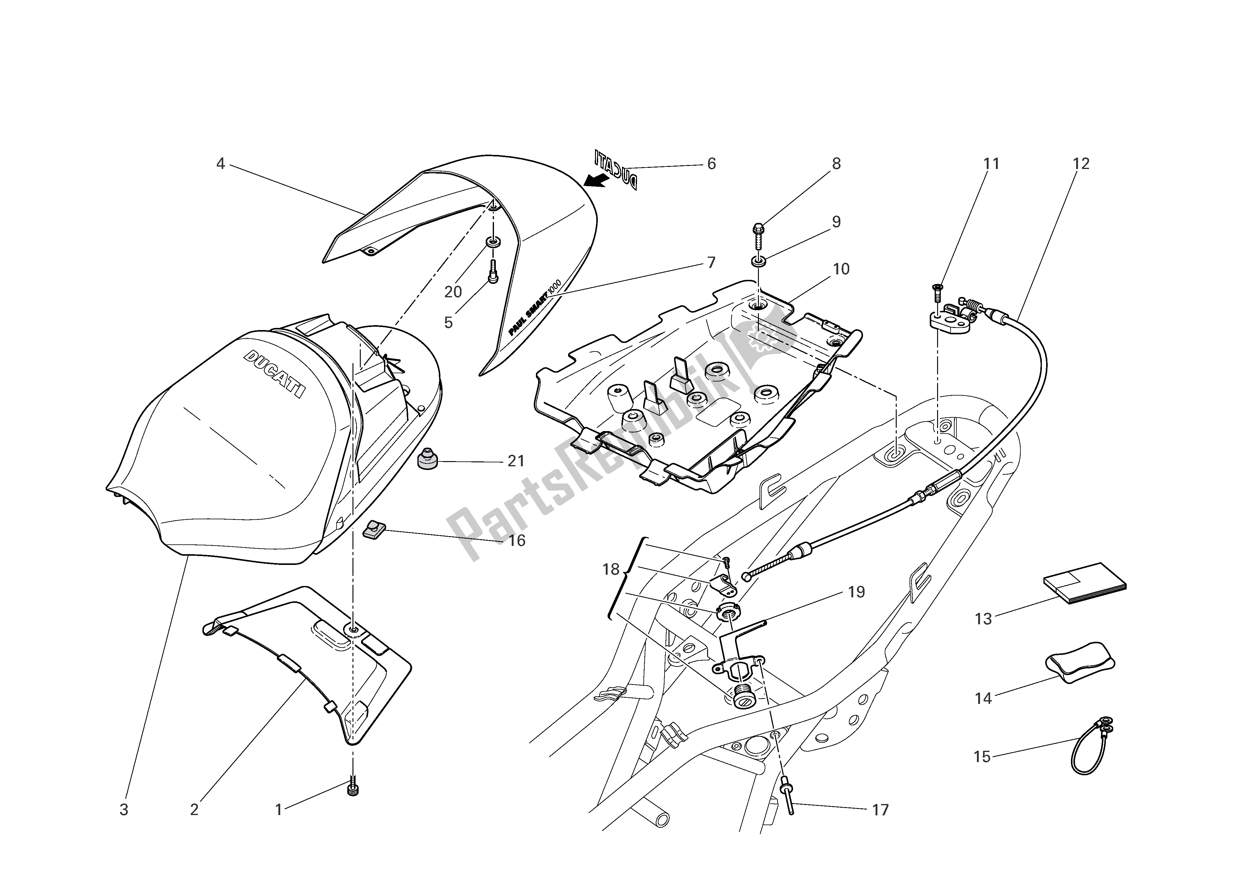 Todas las partes para Asiento de Ducati Sportclassic Paul Smart 1000 2006