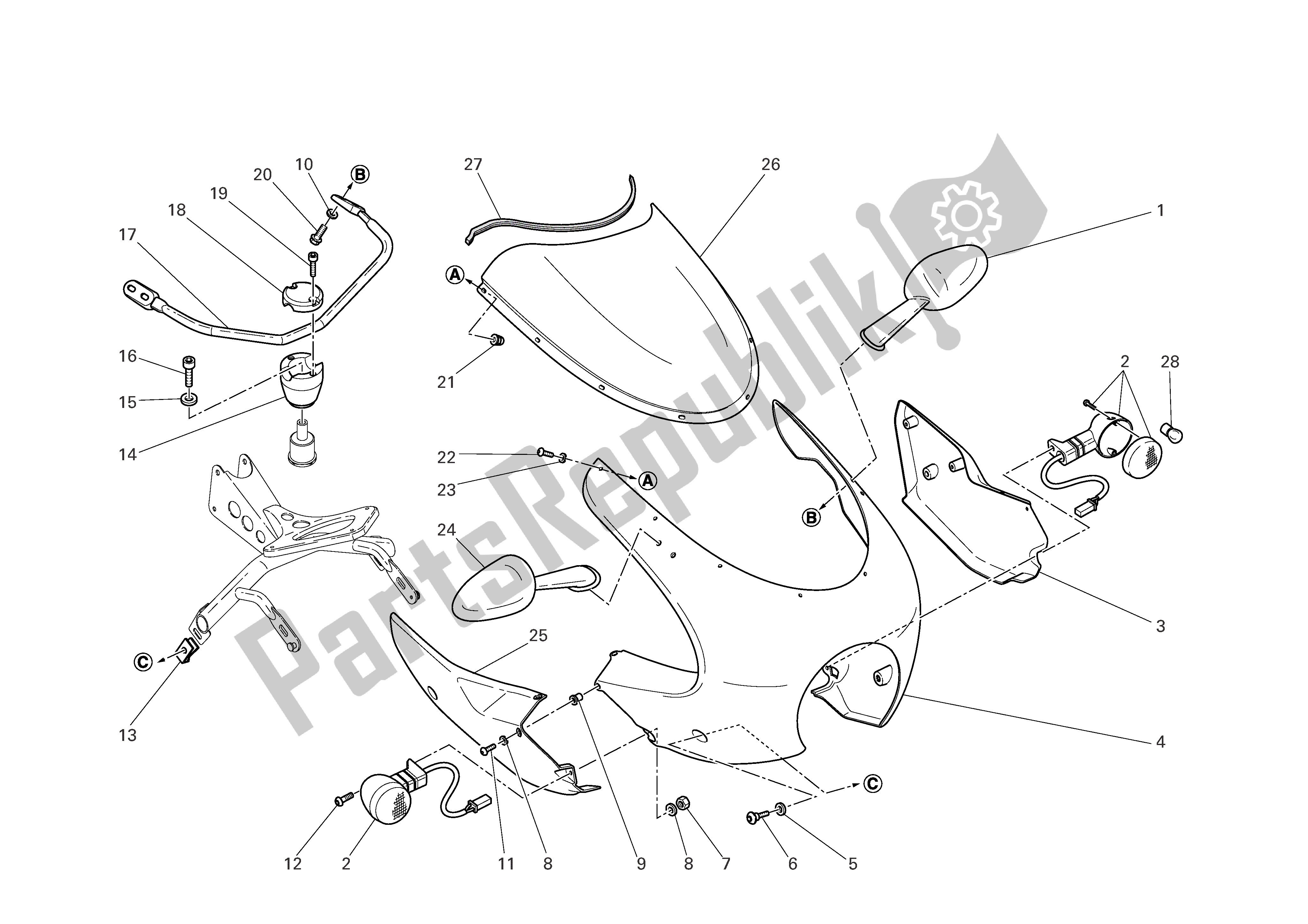 Todas las partes para Carenado De Faros de Ducati Sportclassic Paul Smart 1000 2006