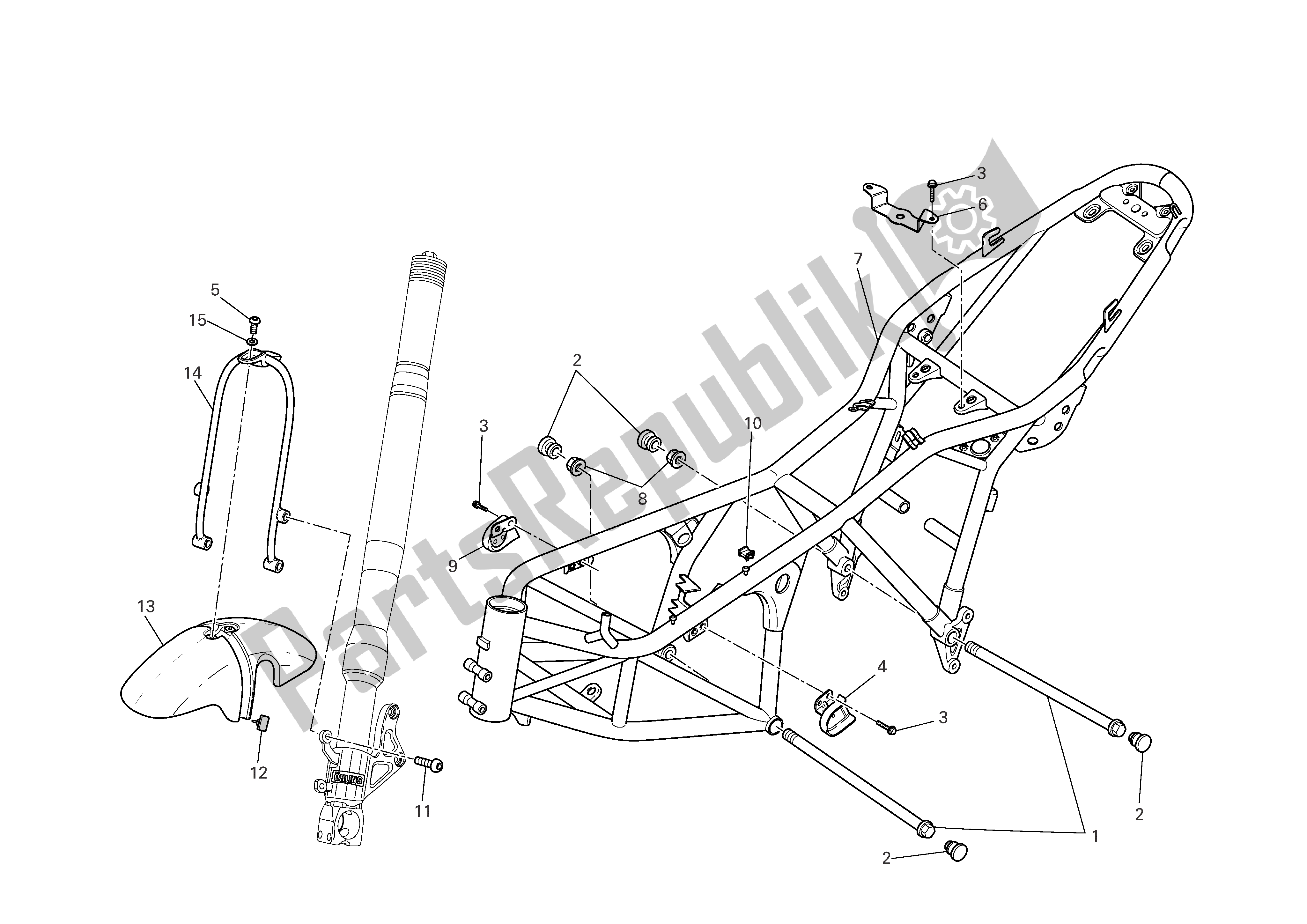 Toutes les pièces pour le Cadre du Ducati Sportclassic Paul Smart 1000 2006