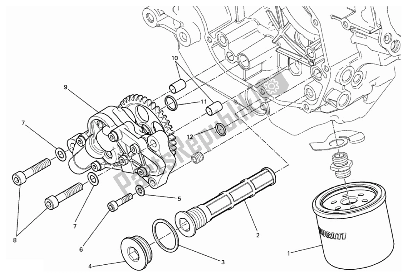Todas las partes para Filtros Y Bomba De Aceite de Ducati Scrambler 800 2017