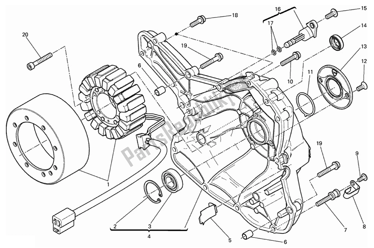 Todas las partes para Cubierta Del Generador de Ducati Scrambler 800 2017