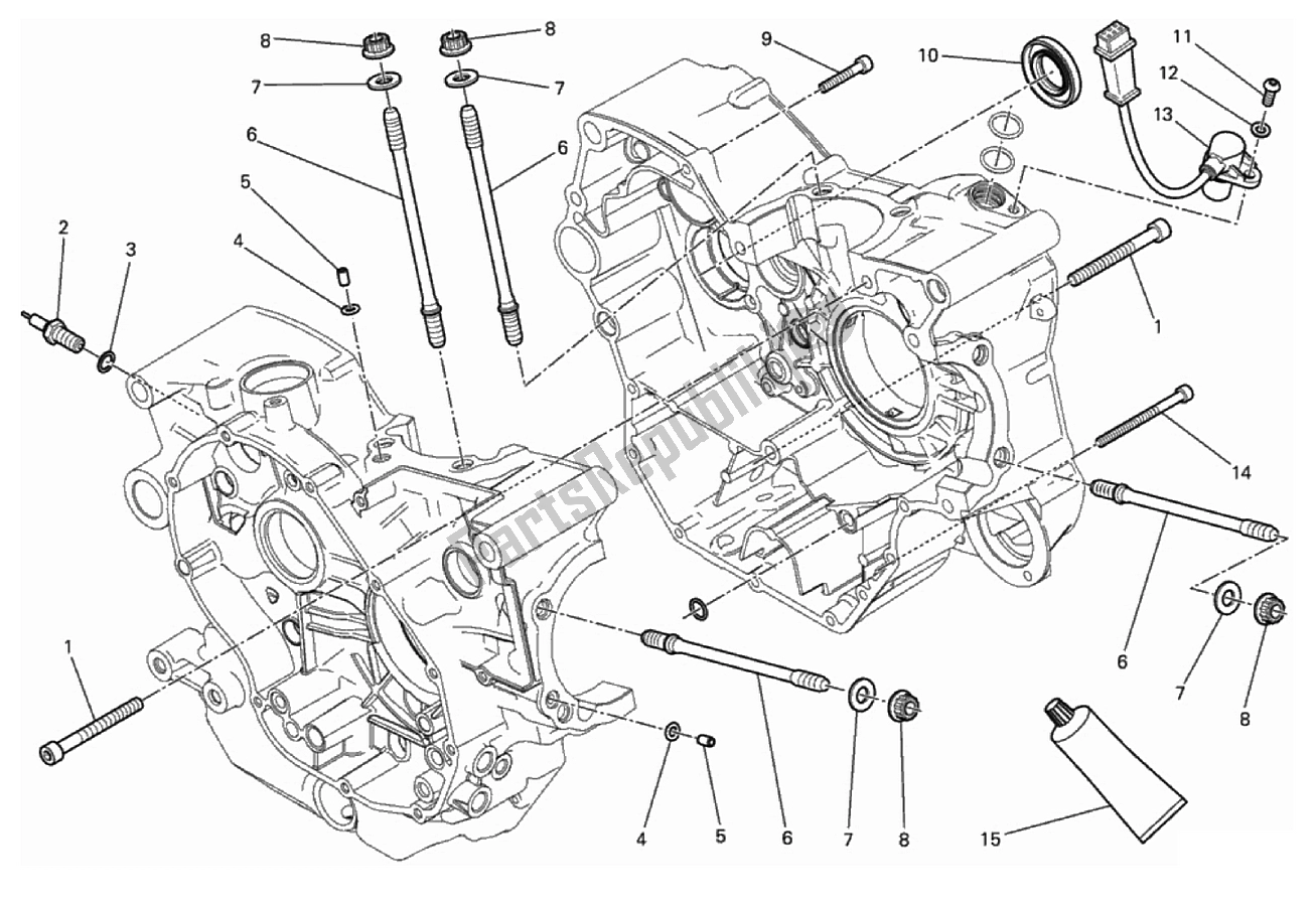 Todas las partes para Par De Medio Cárter de Ducati Scrambler 800 2017