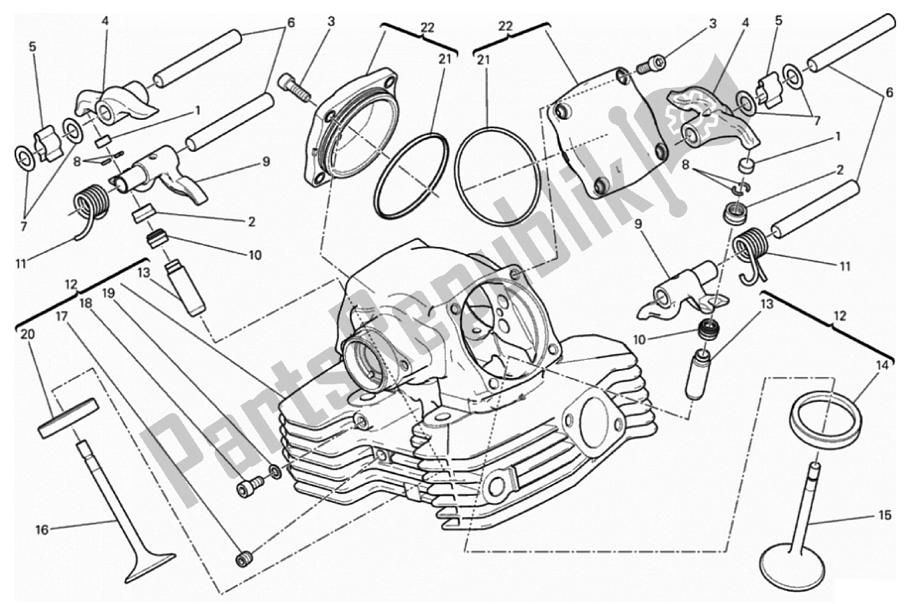 Todas las partes para Cabeza Vertical de Ducati Scrambler 800 2017