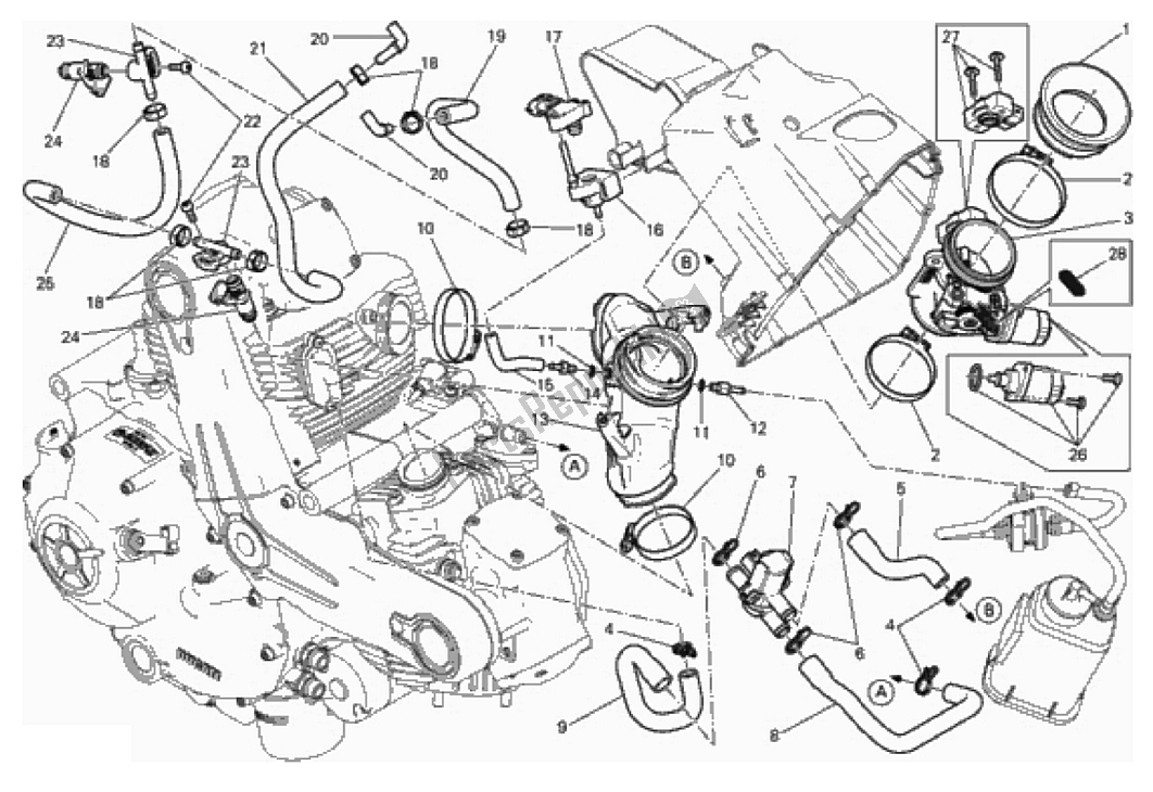 Alle onderdelen voor de Gasklephuis van de Ducati Scrambler 800 2017