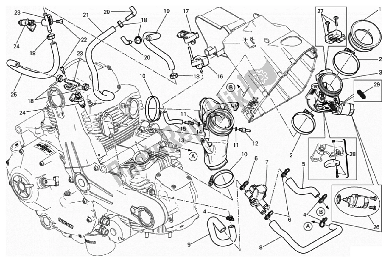 Todas las partes para Cuerpo Del Acelerador de Ducati Scrambler 800 2017