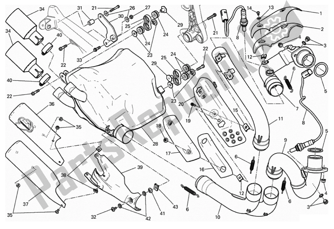 Todas las partes para Sistema De Escape de Ducati Scrambler 800 2017