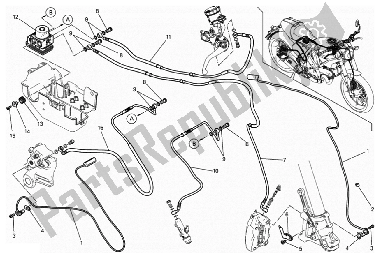 Todas las partes para Sistema Antibloqueo De Frenos (abs) de Ducati Scrambler 800 2017