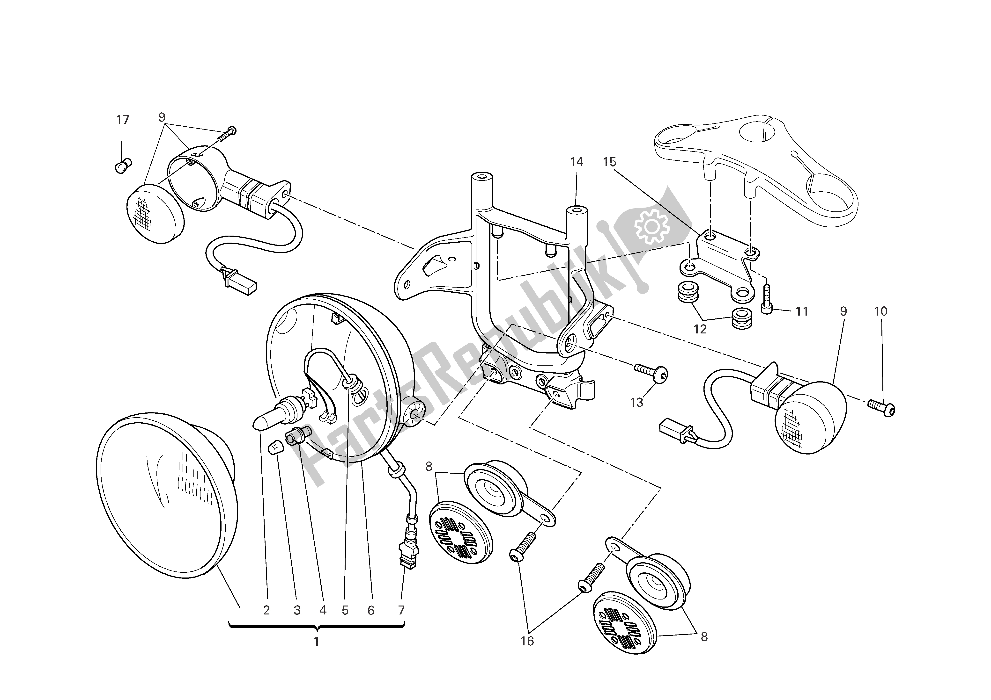 Todas las partes para Faro de Ducati Sportclassic Sport 1000 2006