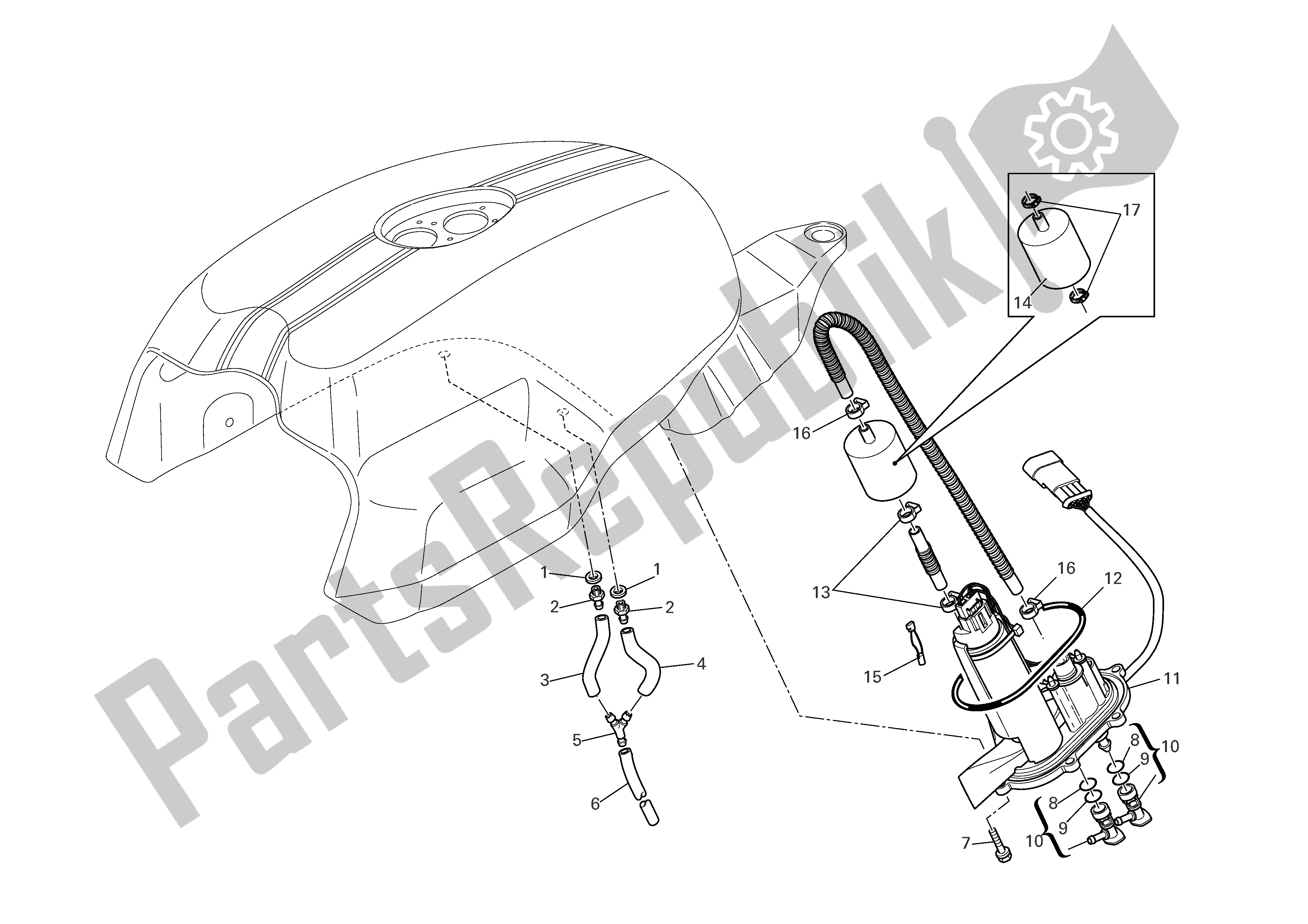 Todas las partes para Sistema De Combustible de Ducati Sportclassic Sport 1000 2006