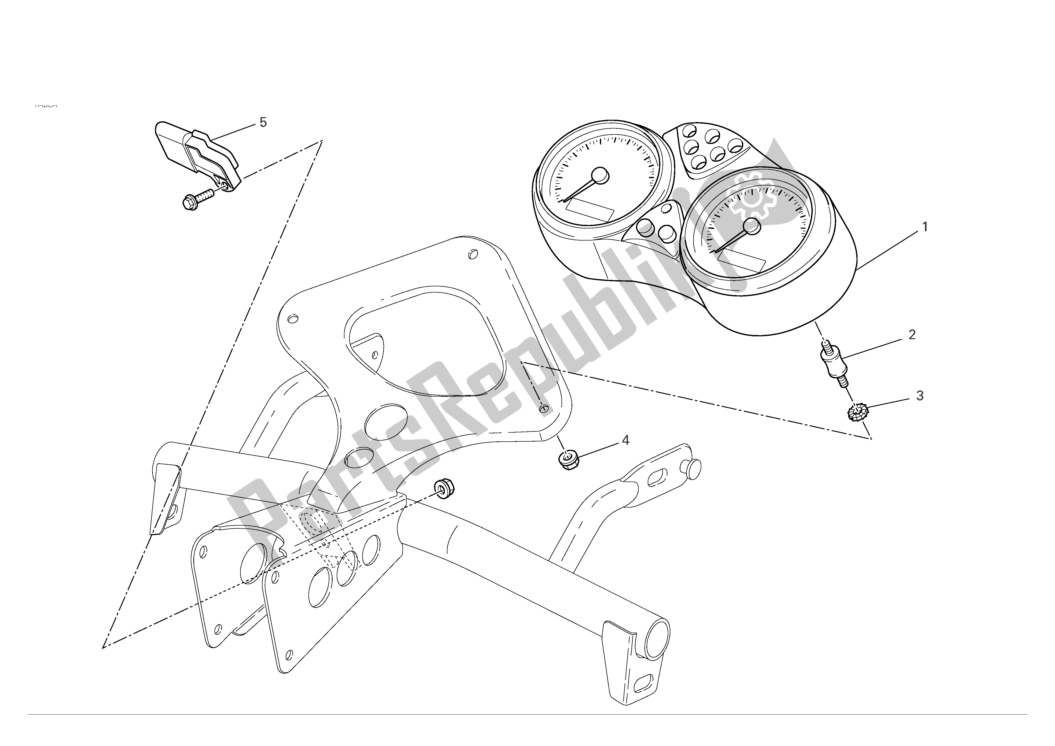 Tutte le parti per il Pannello Degli Strumenti del Ducati Sportclassic Sport S 1000 2007