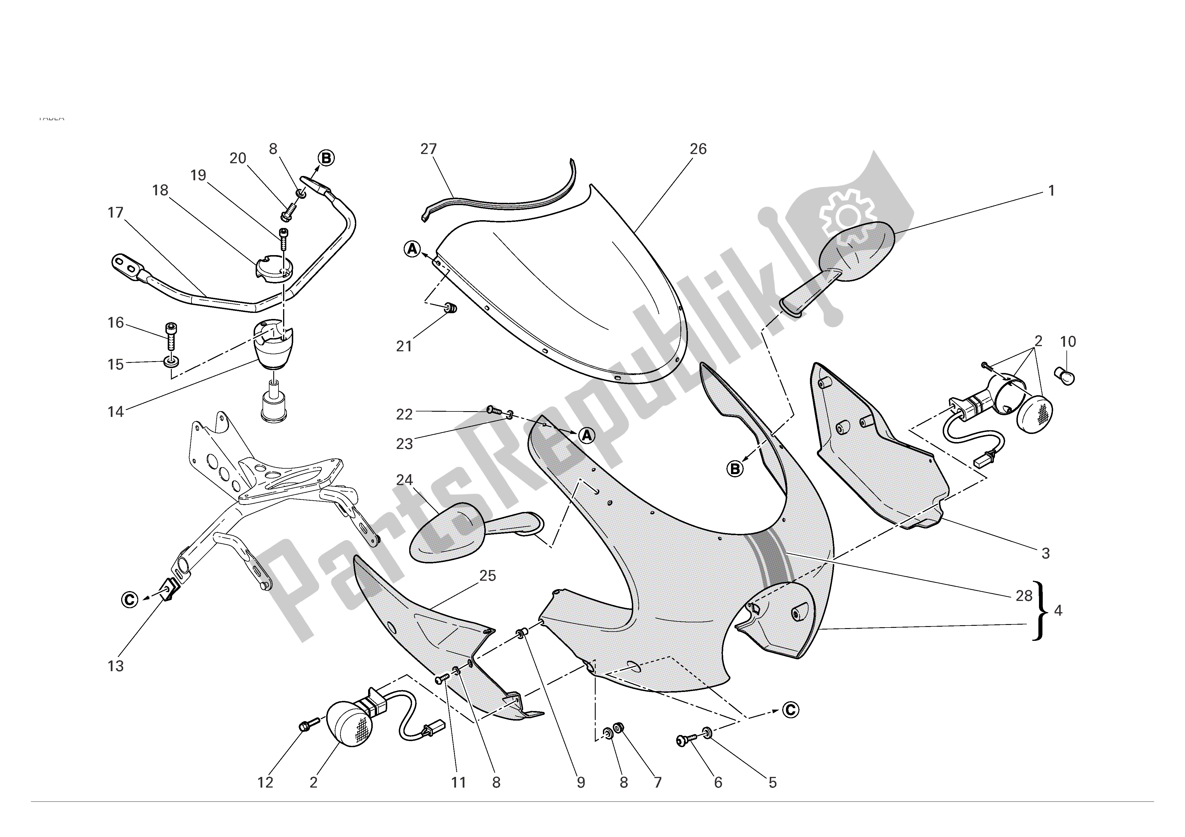 Todas las partes para Carenado De Faros de Ducati Sportclassic Sport S 1000 2007