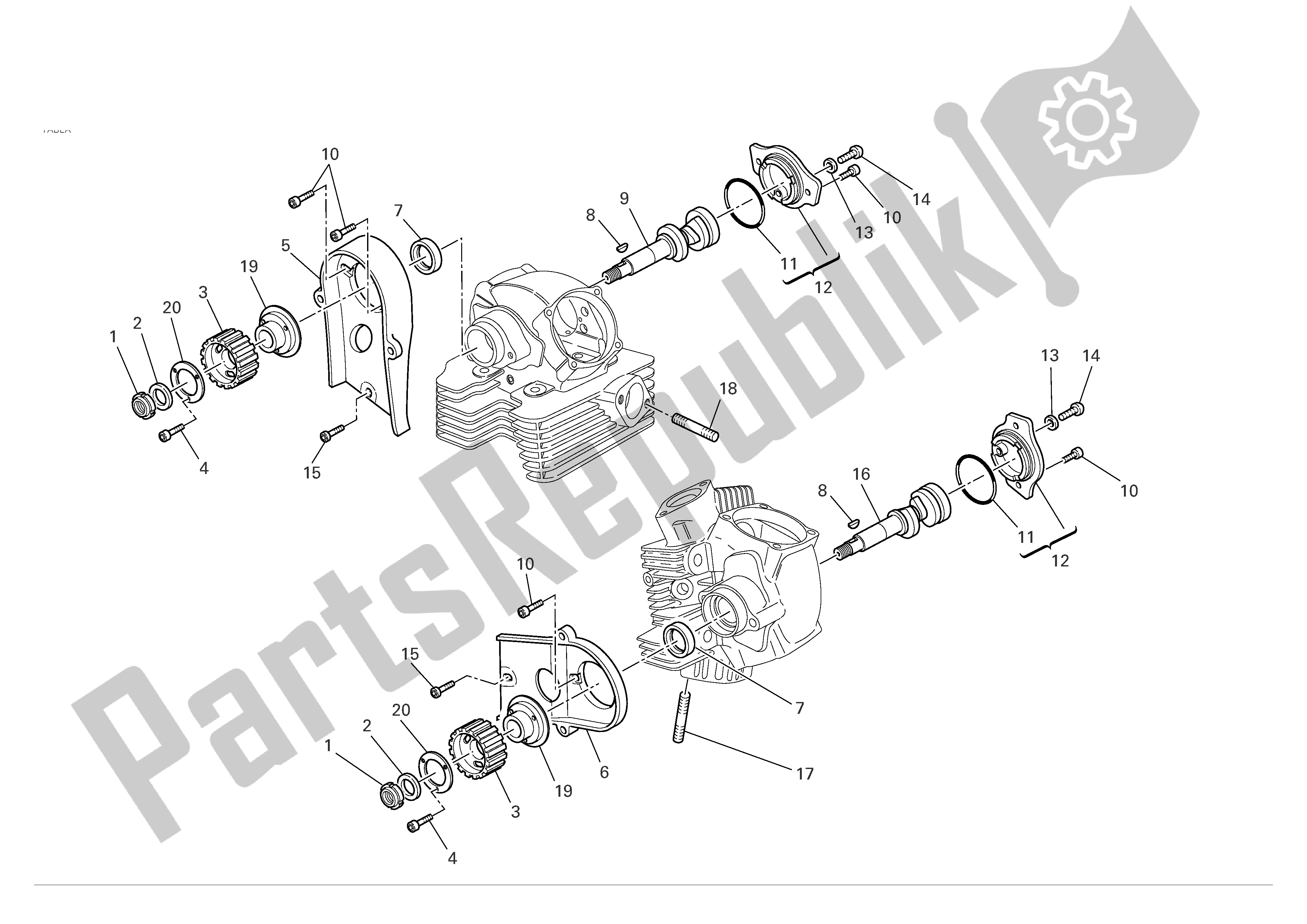 Tutte le parti per il Testata: Timingsystem del Ducati Sportclassic Sport S 1000 2007