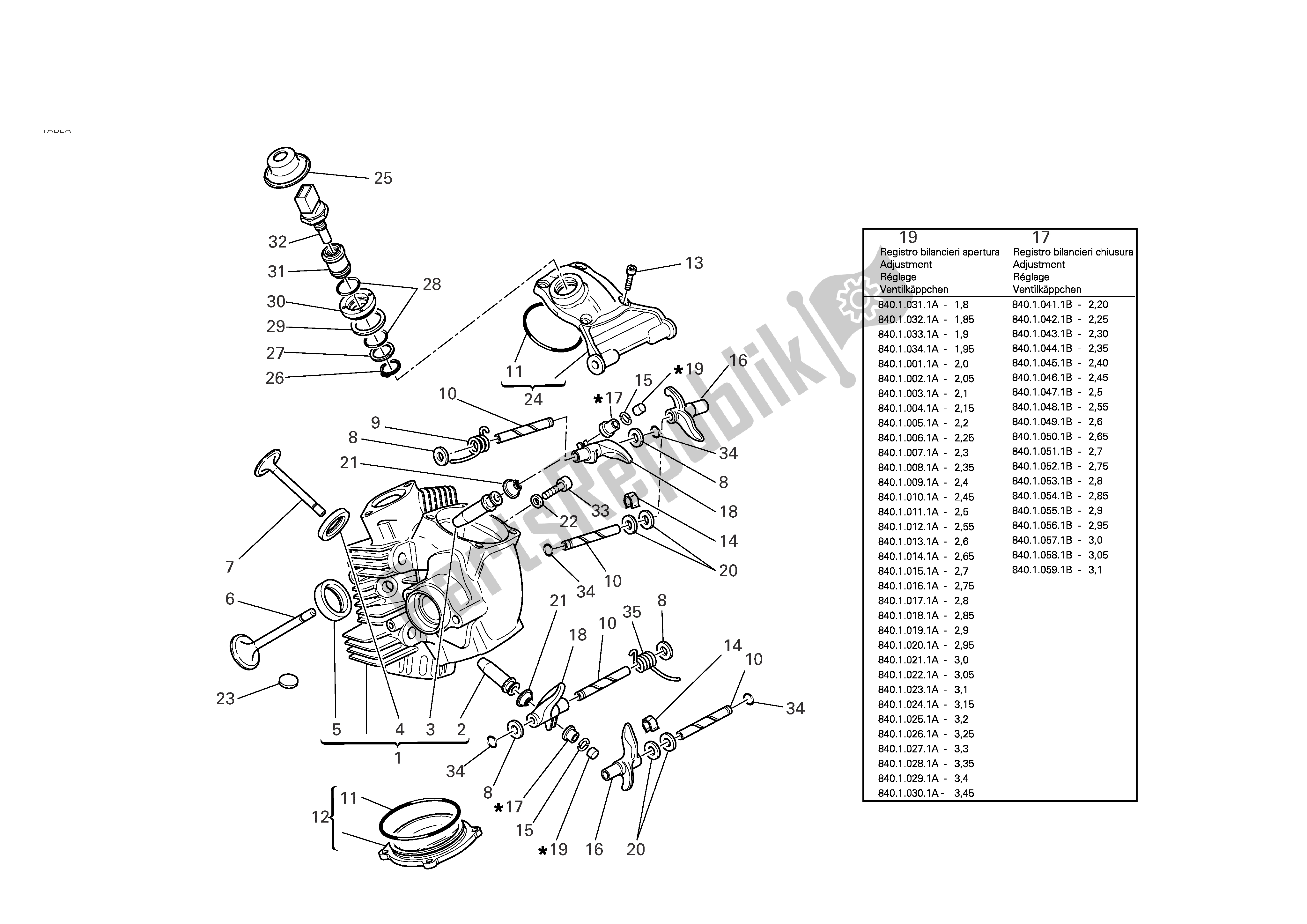 Tutte le parti per il Testata Orizzontale del Ducati Sportclassic Sport S 1000 2007