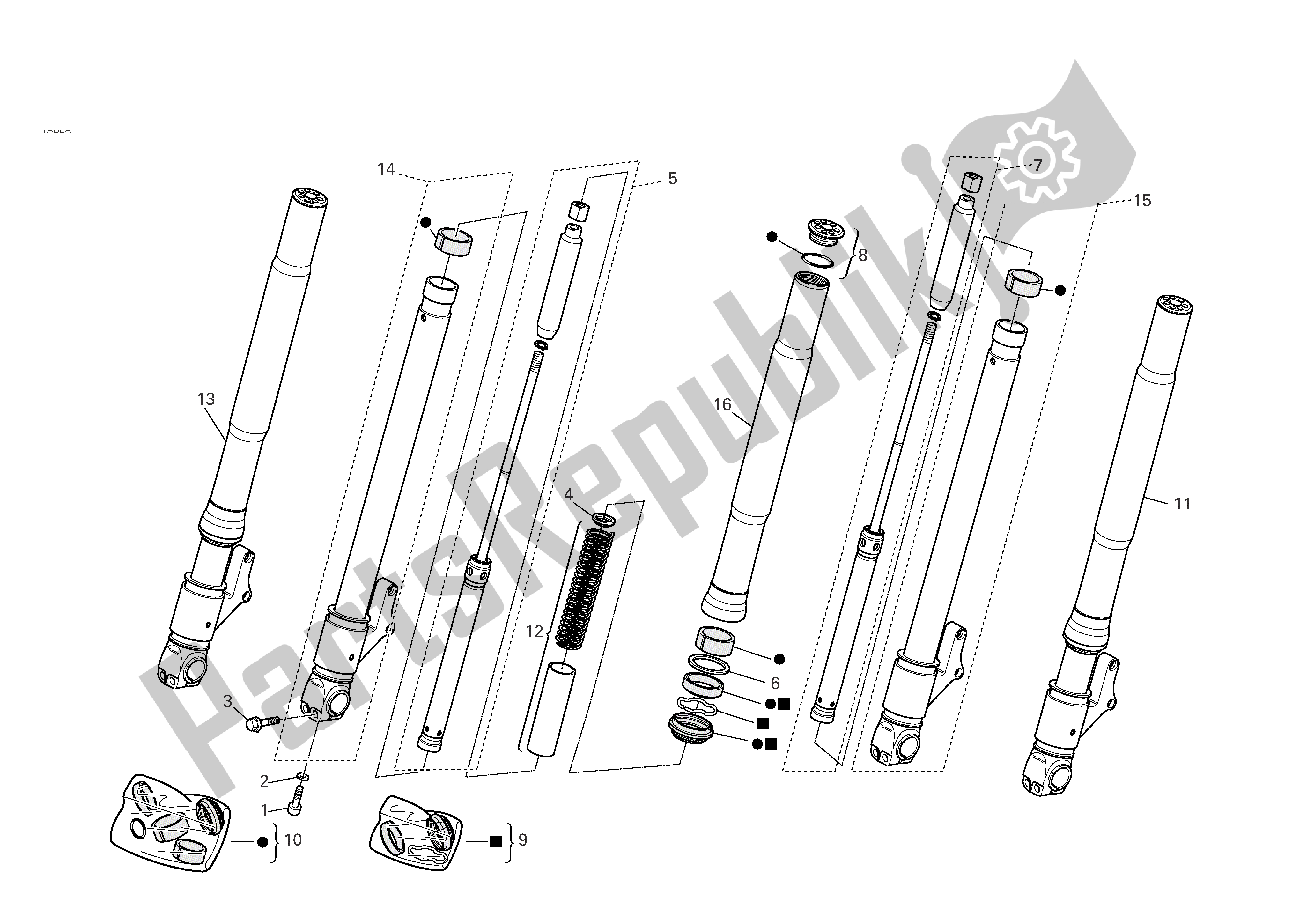 Tutte le parti per il Forcelle Anteriori del Ducati Sportclassic Sport S 1000 2007