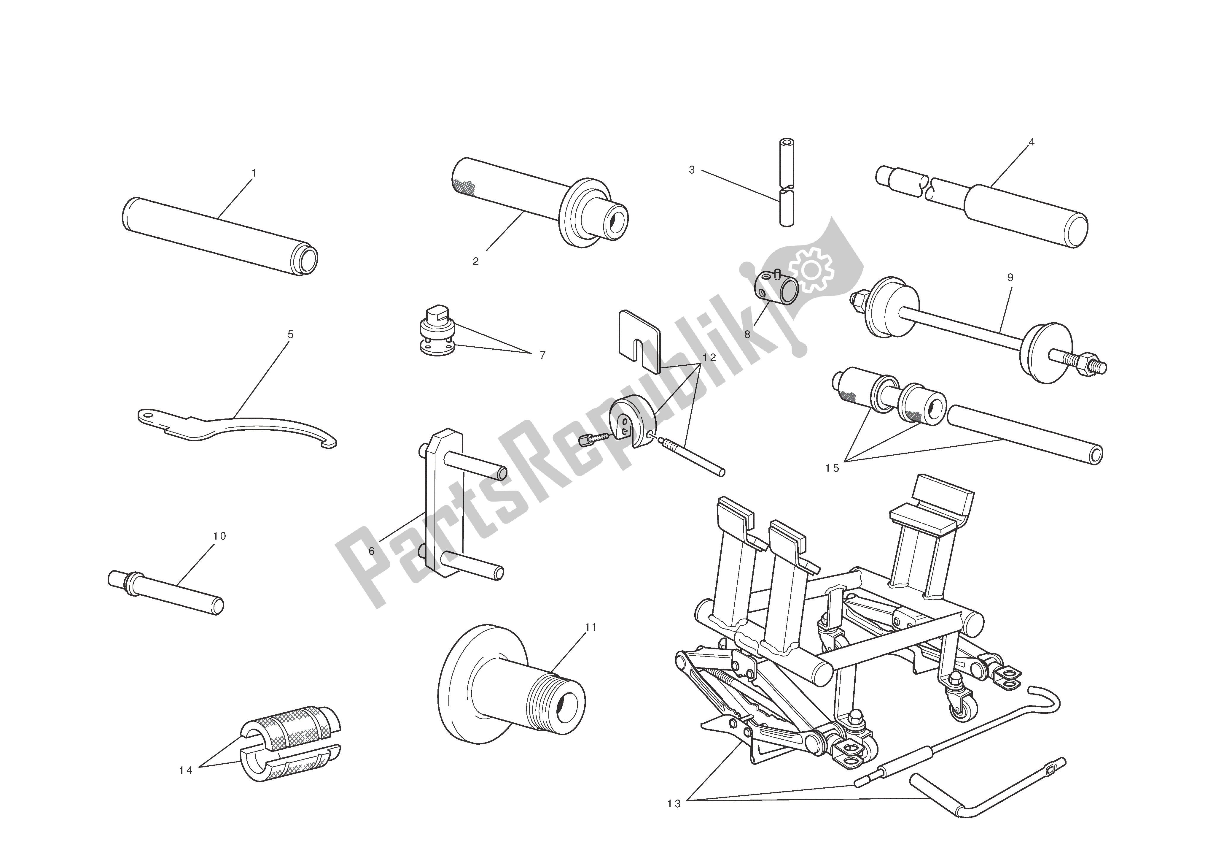 Todas las partes para Taller De Herramientas De Servicio de Ducati Streetfighter 848 2012