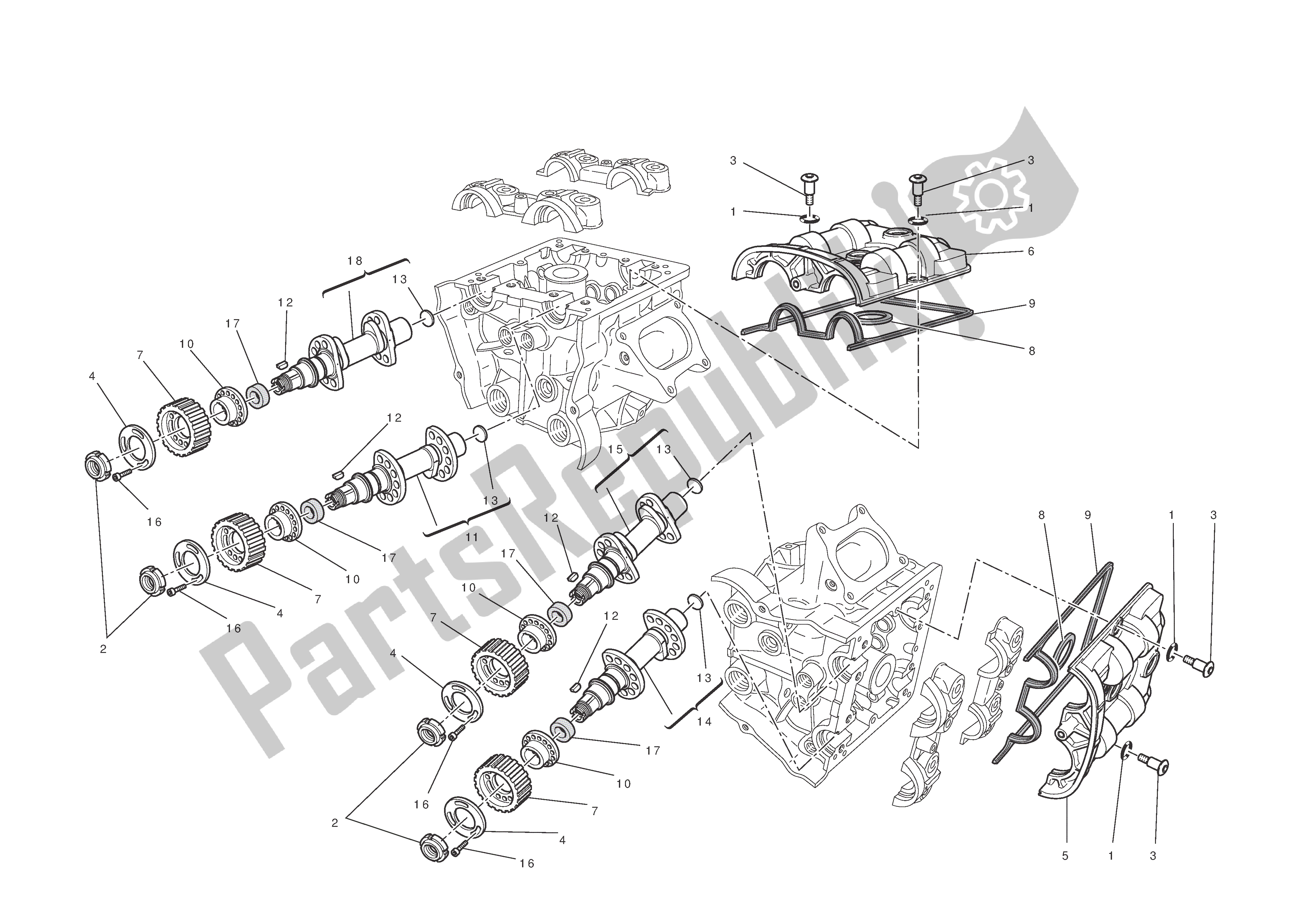 Todas las partes para Culata: Sistema De Tiempo de Ducati Streetfighter 848 2012