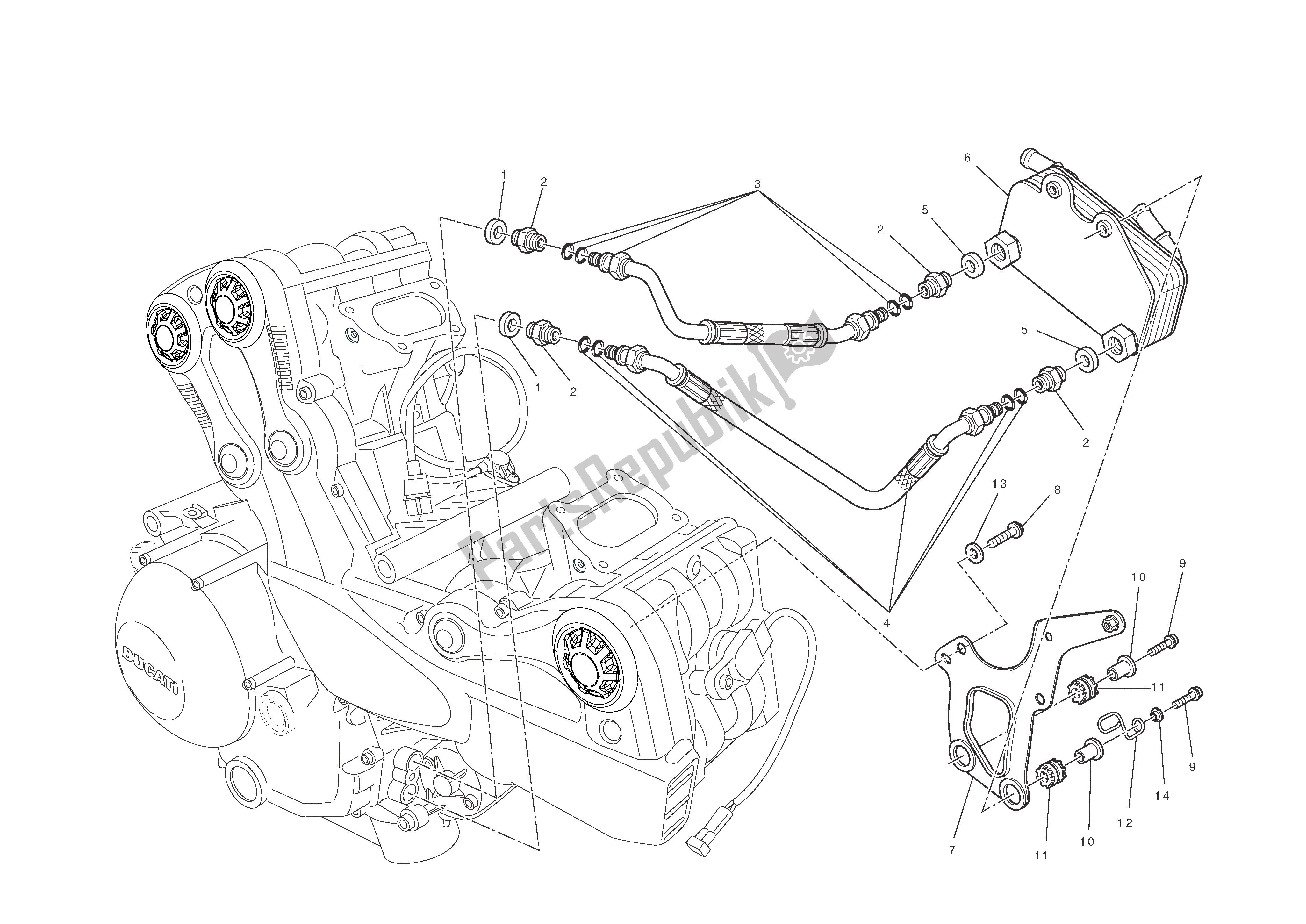 Todas las partes para Intercambiador De Calor de Ducati Streetfighter 848 2012