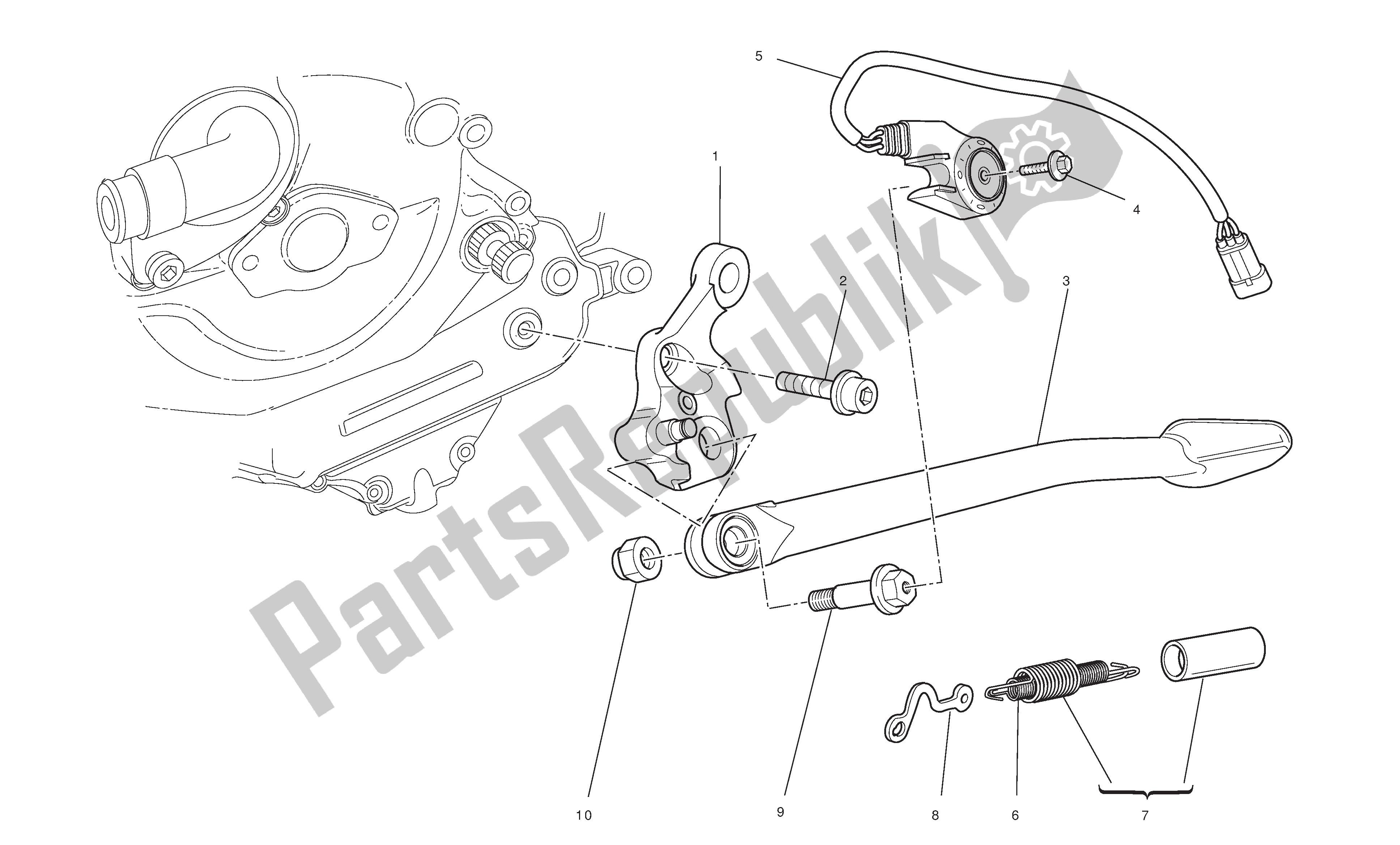 Tutte le parti per il In Piedi del Ducati Streetfighter 848 2012