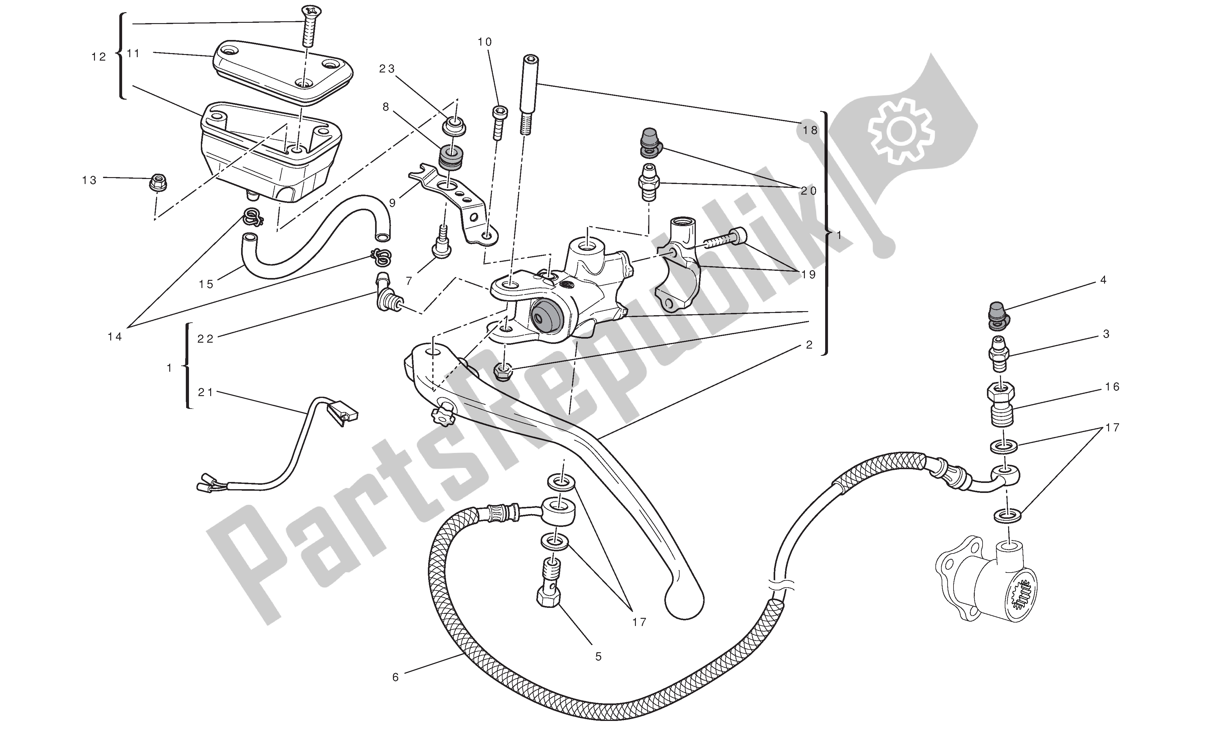 Alle onderdelen voor de Koppeling Controle van de Ducati Streetfighter 848 2012