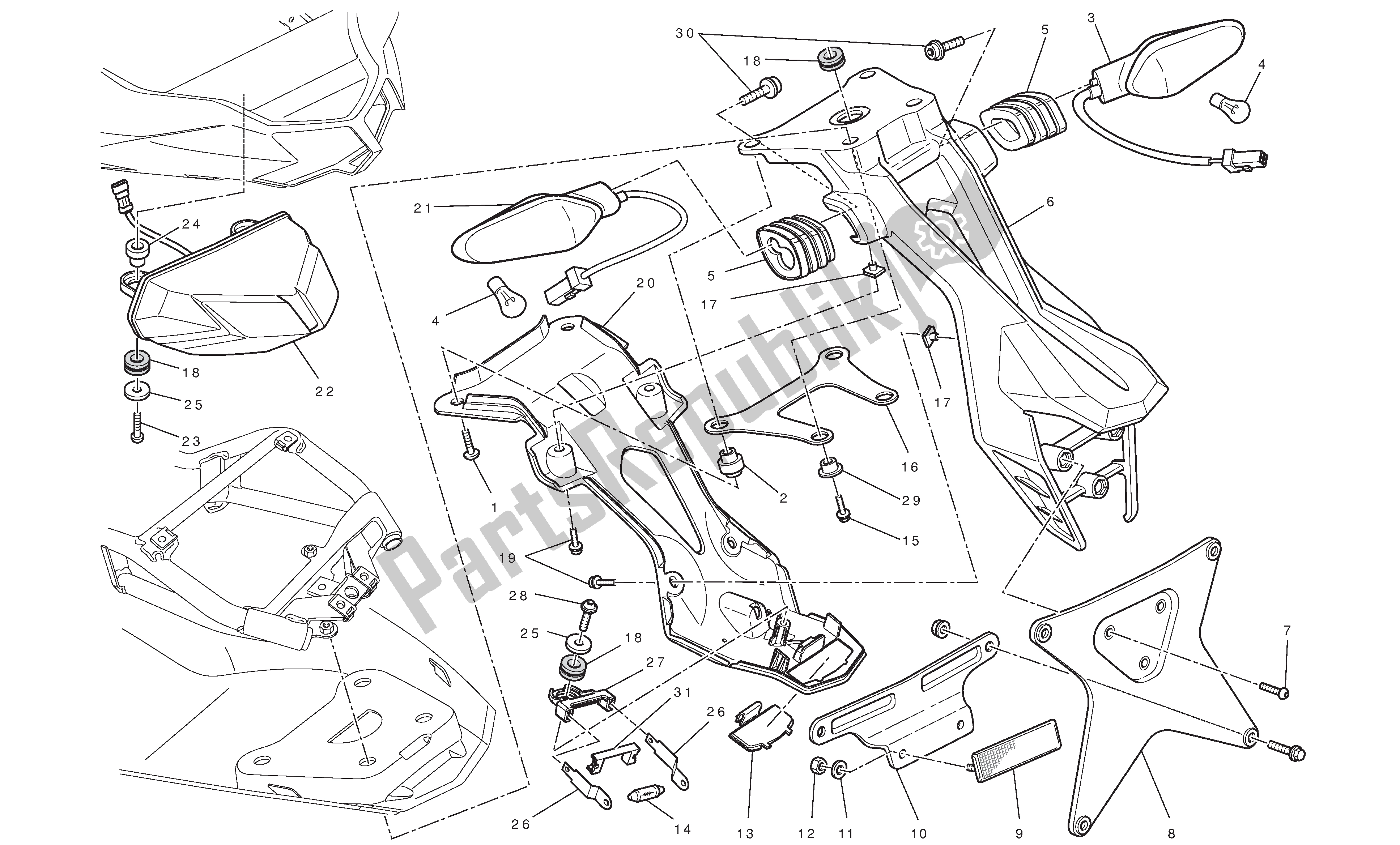 Todas las partes para Titular De Matrícula de Ducati Streetfighter 848 2012