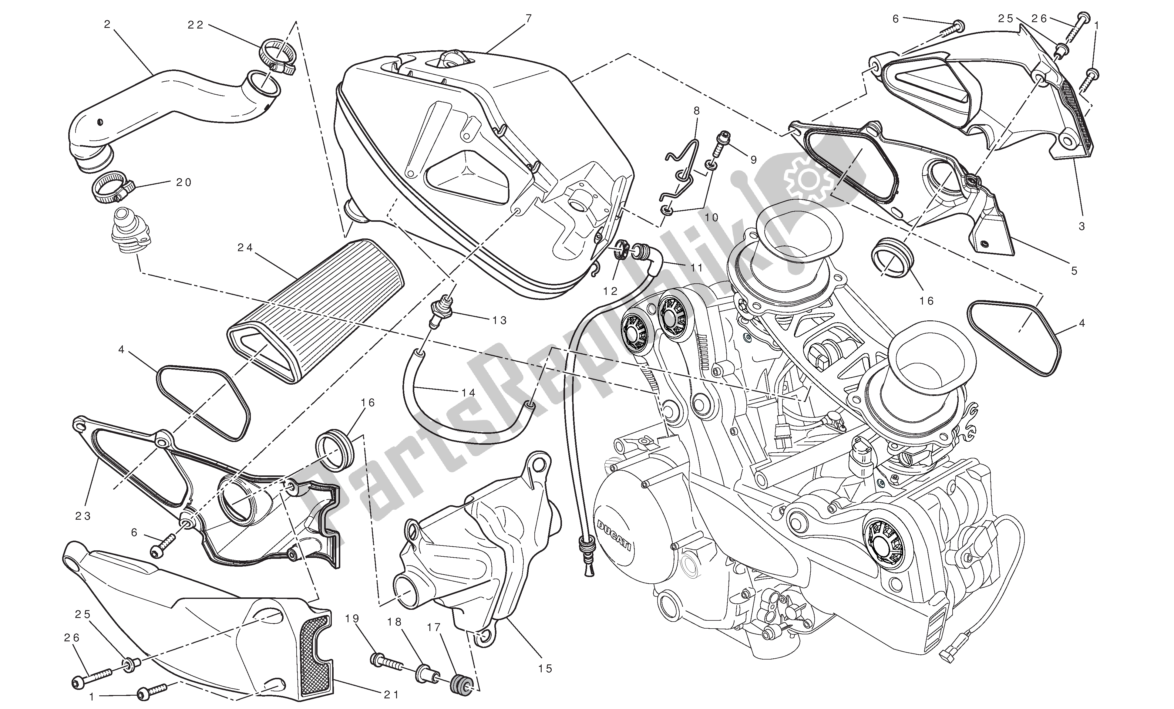 Todas las partes para Toma De Aire - Respiradero De Aceite de Ducati Streetfighter 848 2012