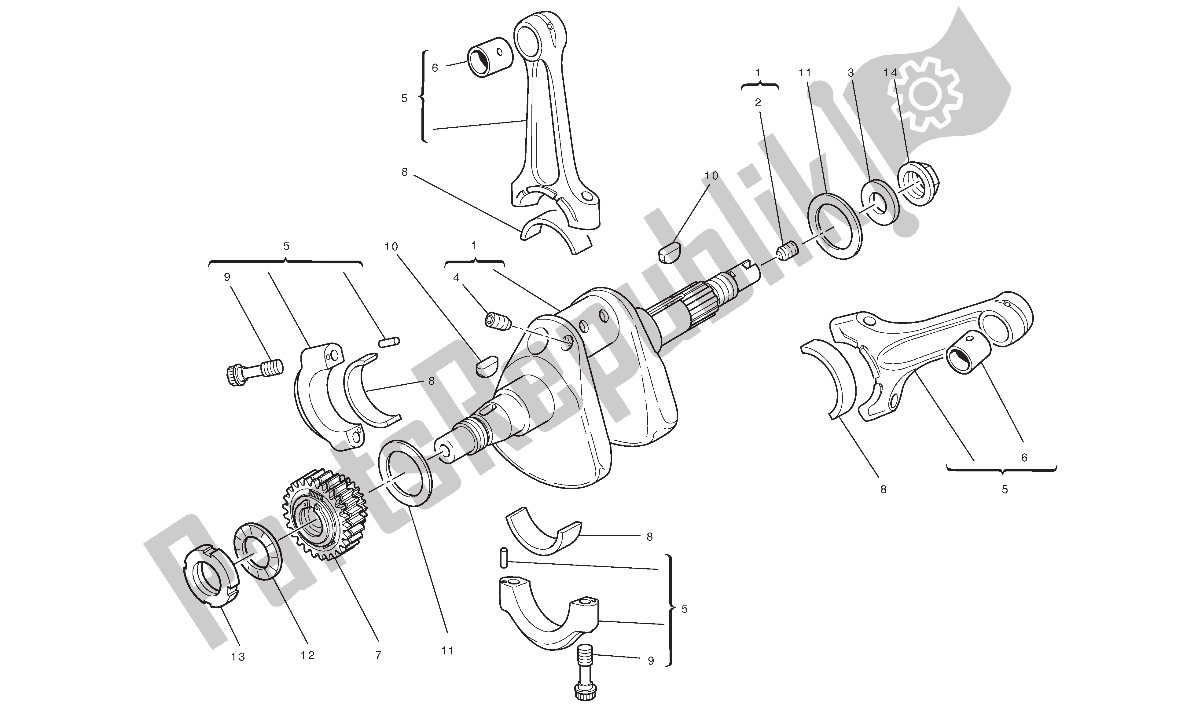 Todas las partes para Bielas de Ducati Streetfighter 848 2012