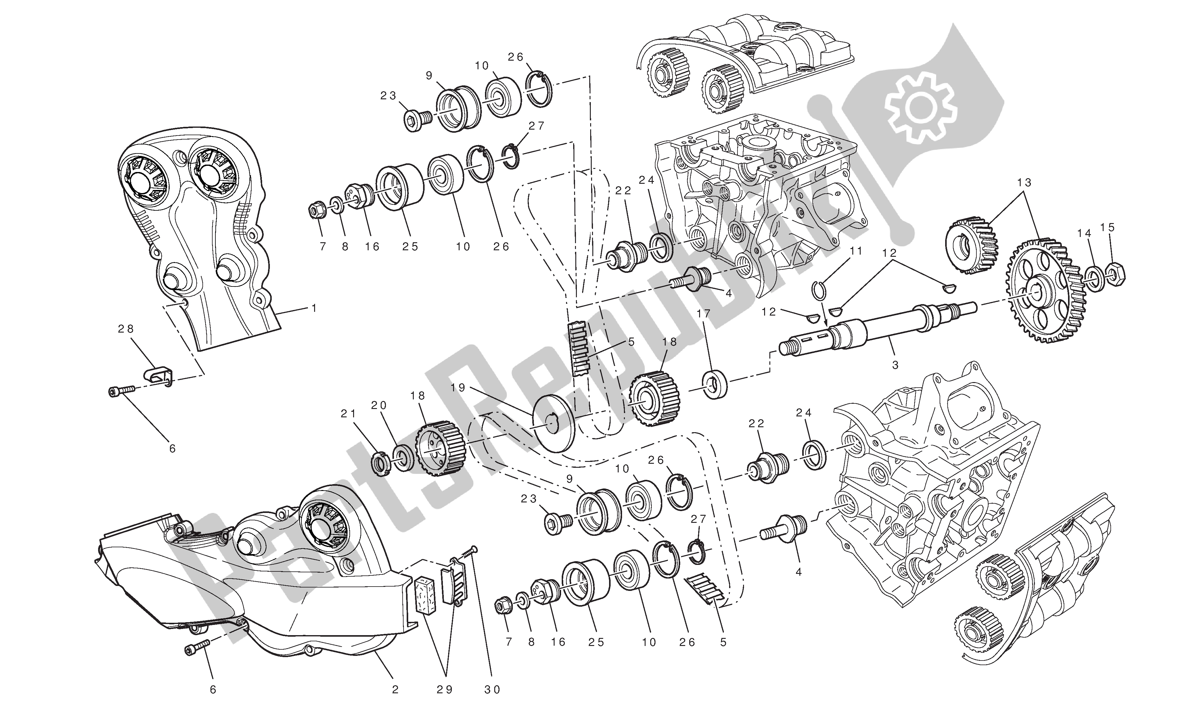 Alle onderdelen voor de Timing Systeem van de Ducati Streetfighter 848 2012