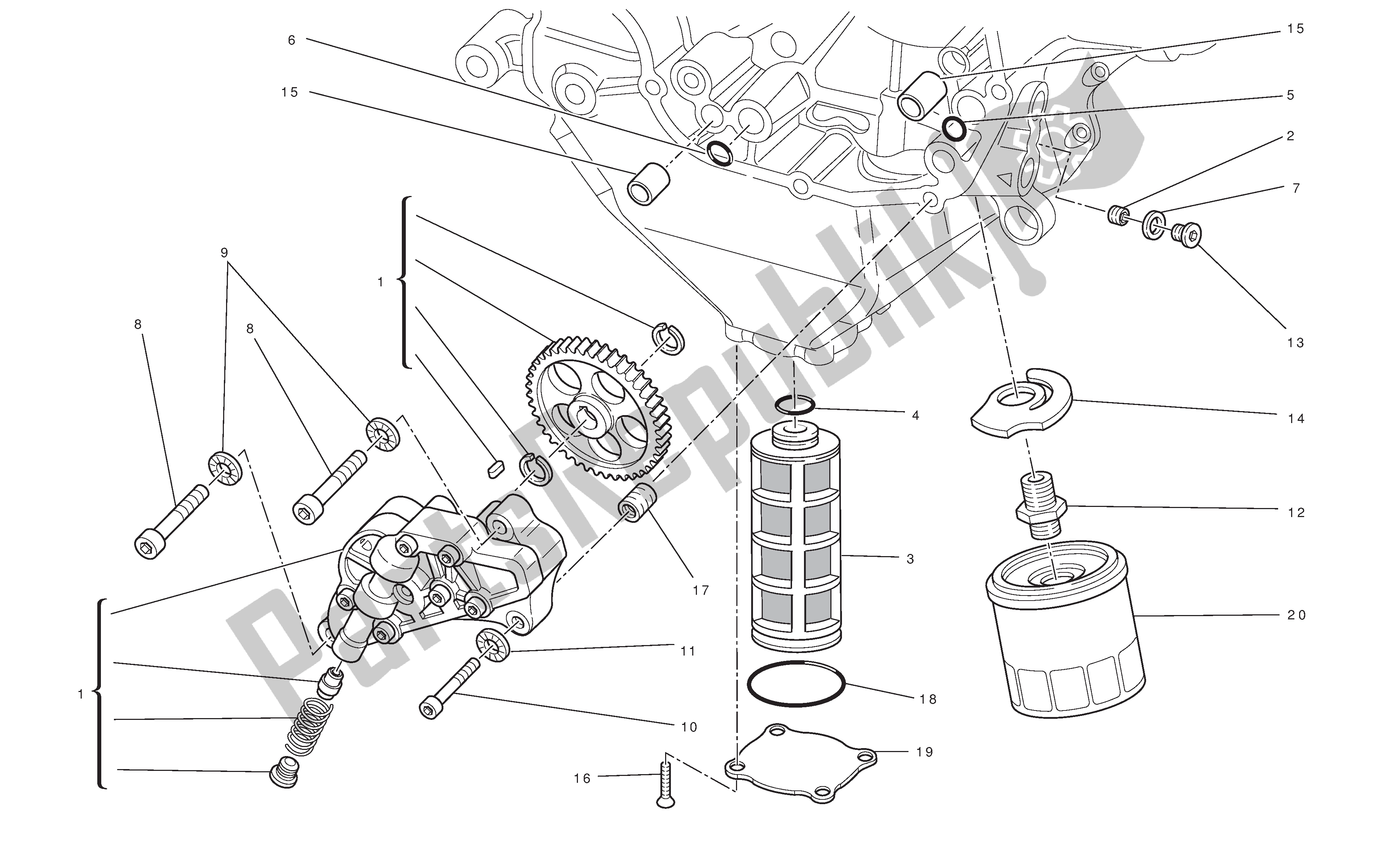 Alle onderdelen voor de Filters En Oliepomp van de Ducati Streetfighter 848 2012