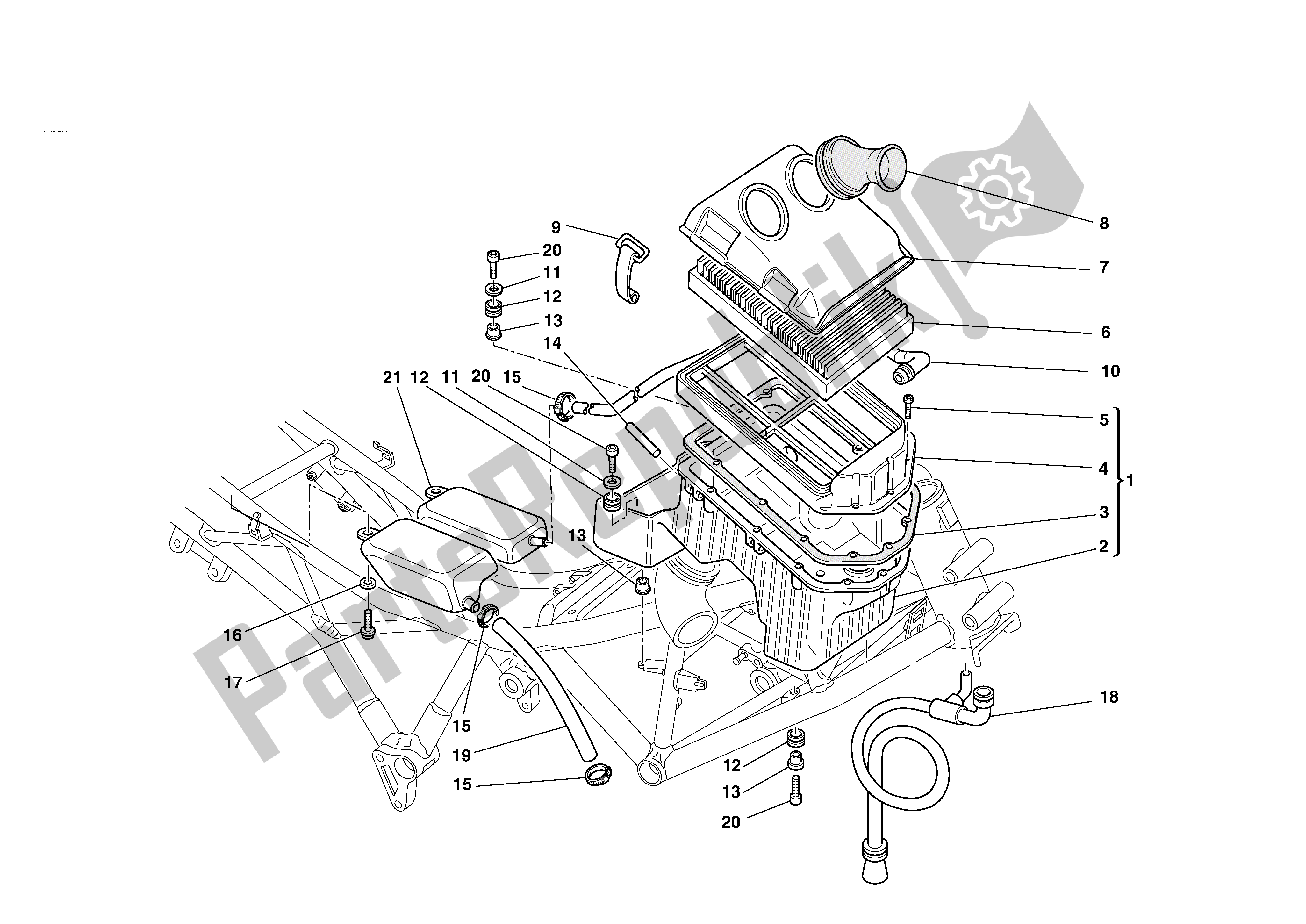 Todas las partes para Inducción De Aire Y Solvente de Ducati Supersport 1000 2004