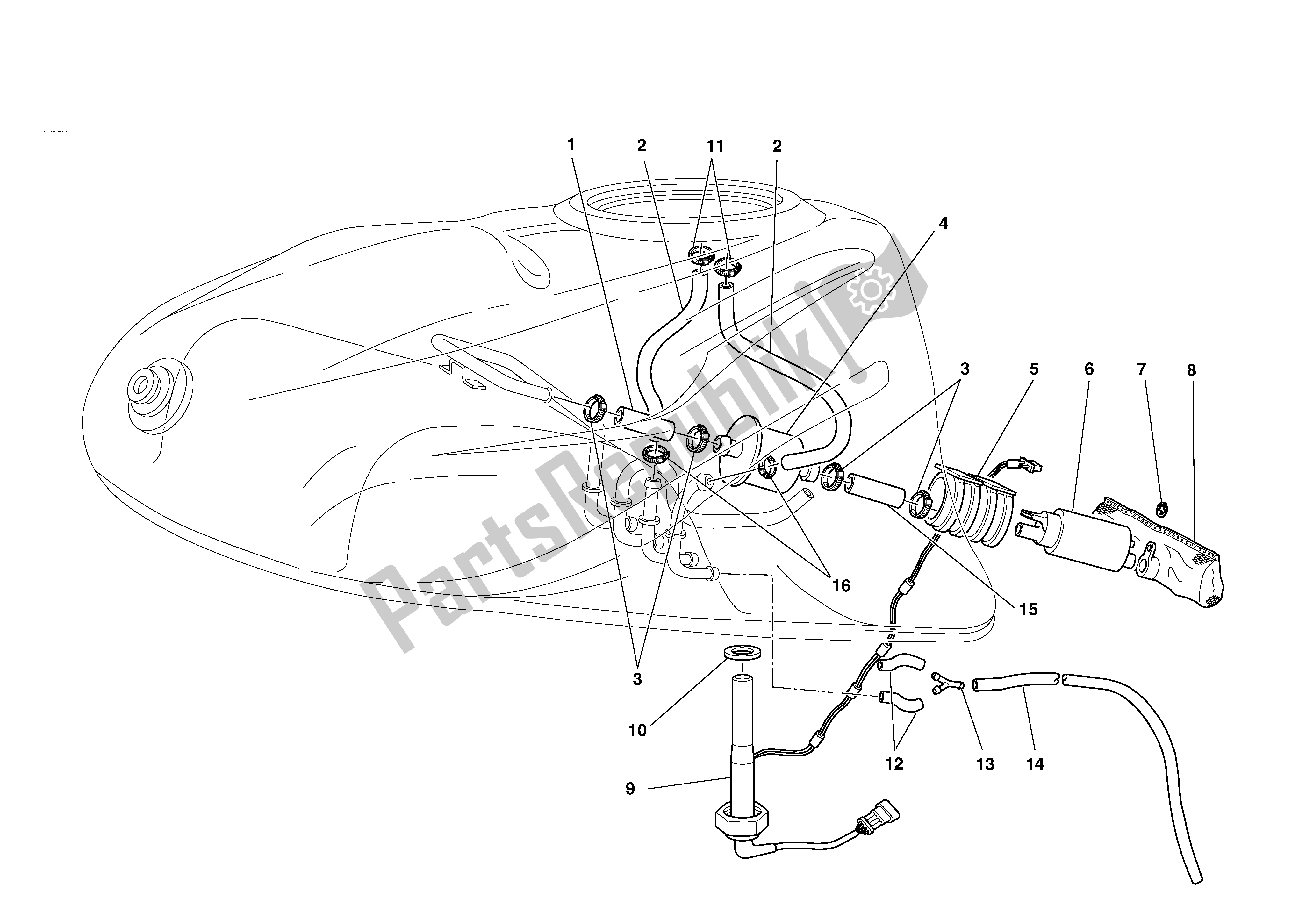 Todas las partes para Sistema De Combustible de Ducati Supersport 1000 2004