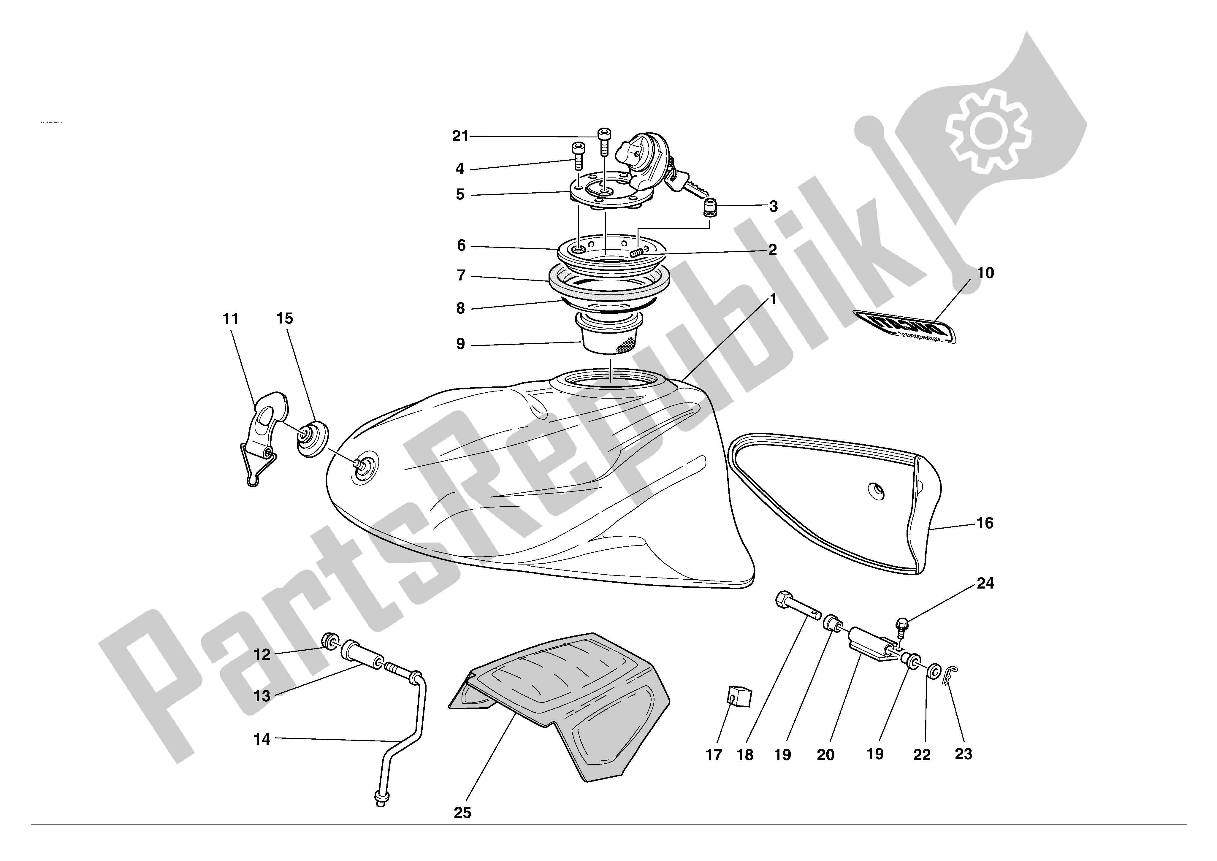 Todas las partes para Depósito De Combustible de Ducati Supersport 1000 2004