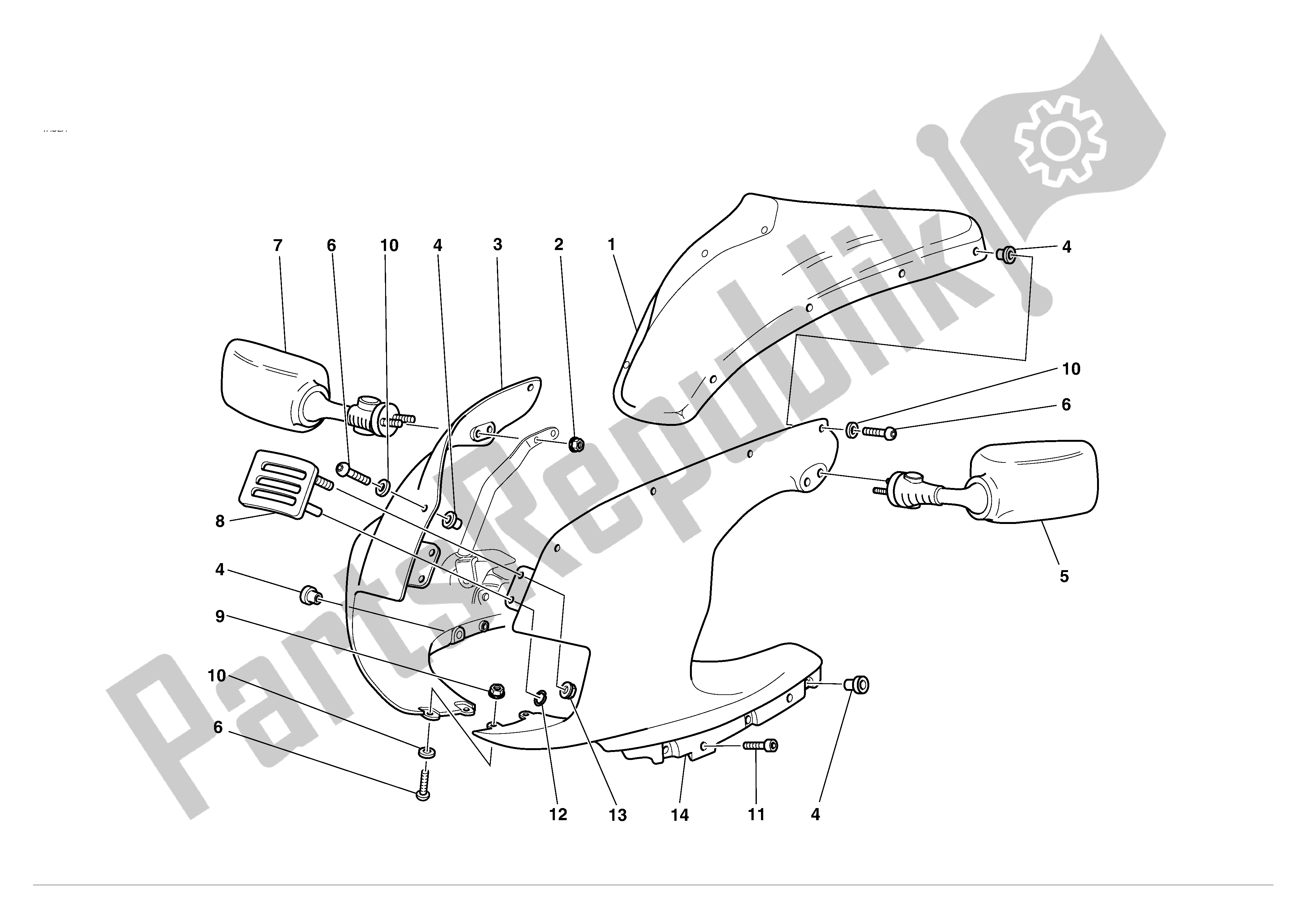 Todas las partes para Carenado De Faros de Ducati Supersport 1000 2004