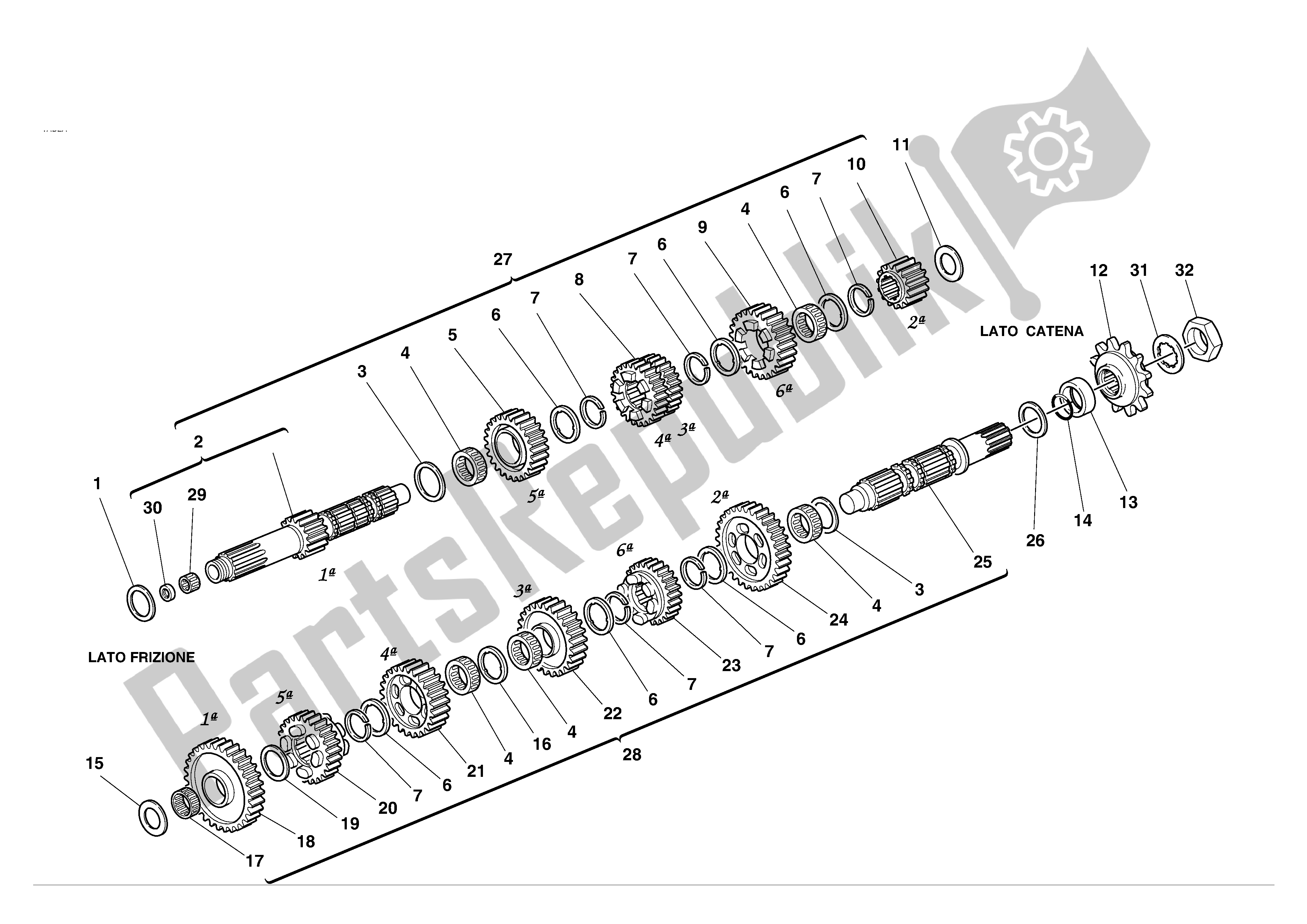 Todas las partes para Caja De Cambios de Ducati Supersport 1000 2004