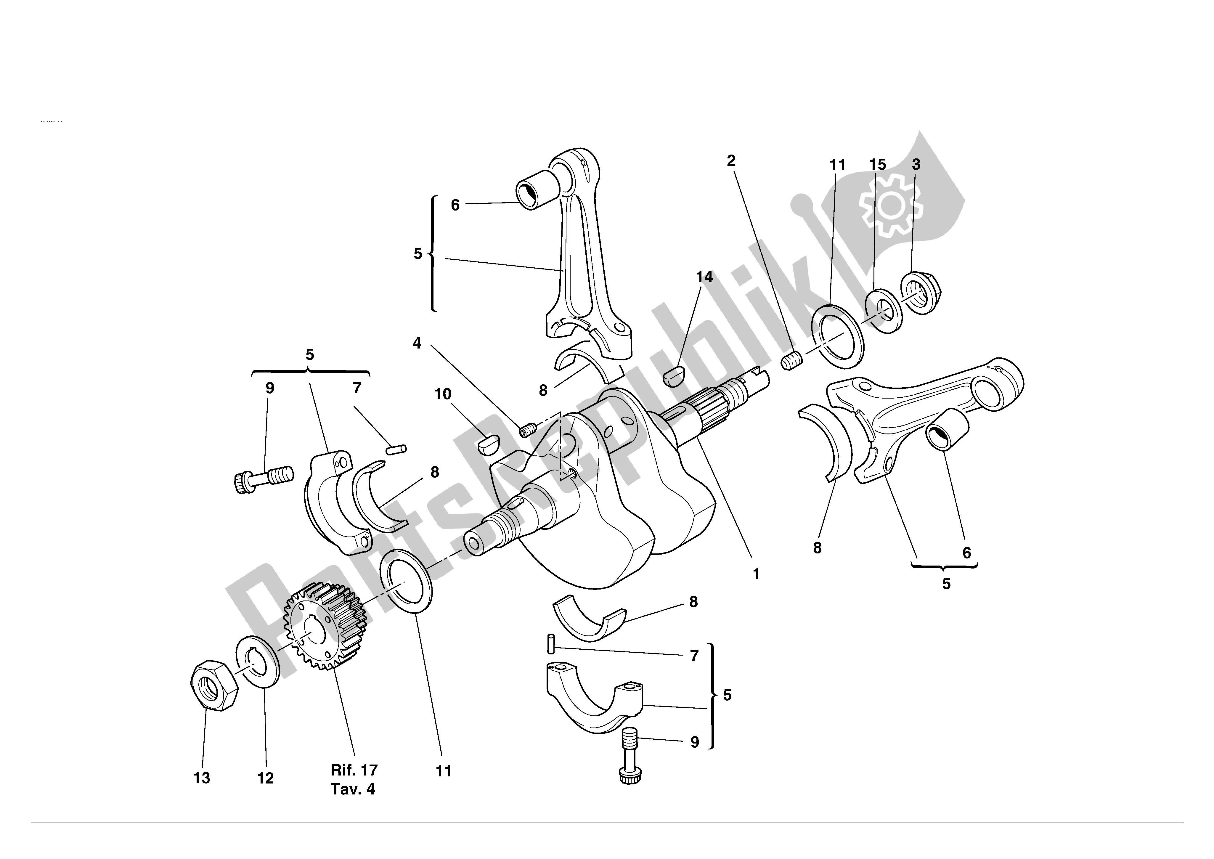 Todas las partes para Cigüeñal de Ducati Supersport 1000 2004