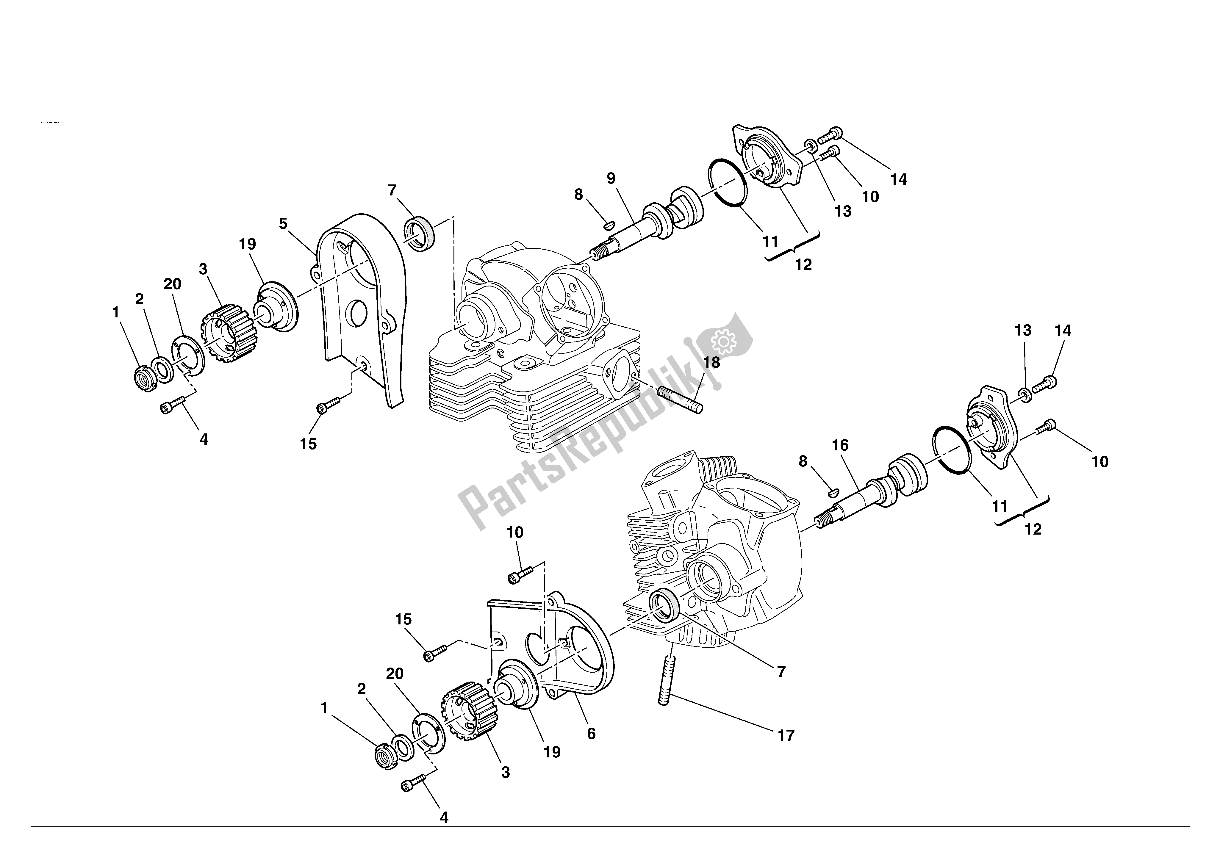 Todas las partes para Cabeza: Sincronización de Ducati Supersport 1000 2004