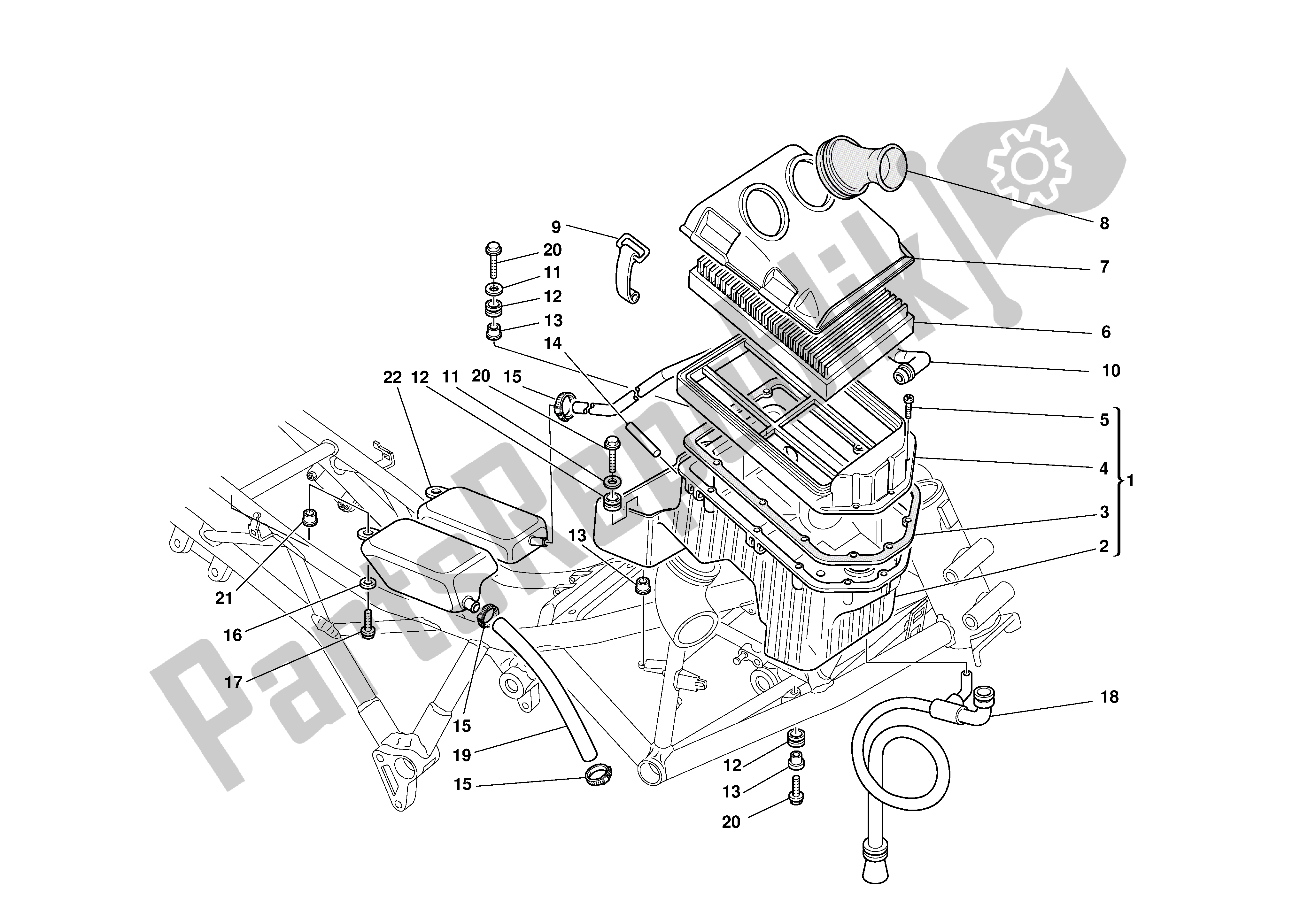 Todas las partes para Inducción De Aire Y Solvente de Ducati Supersport DS 1000 2003
