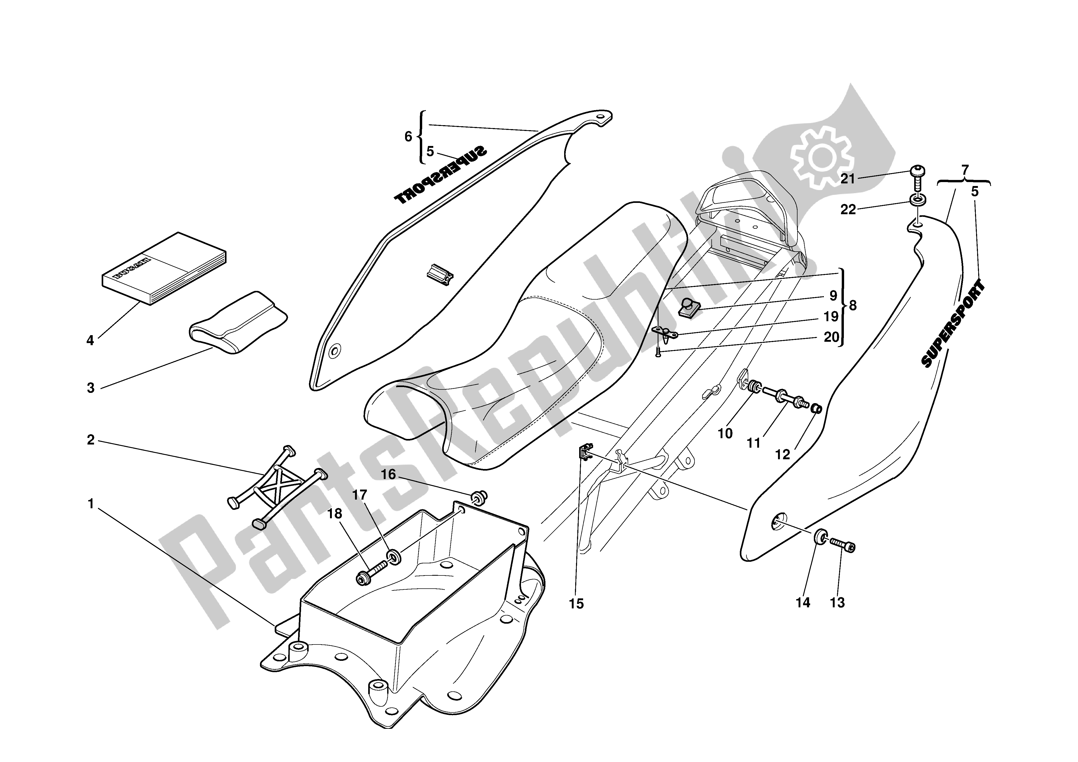 Todas las partes para Asiento de Ducati Supersport DS 1000 2003