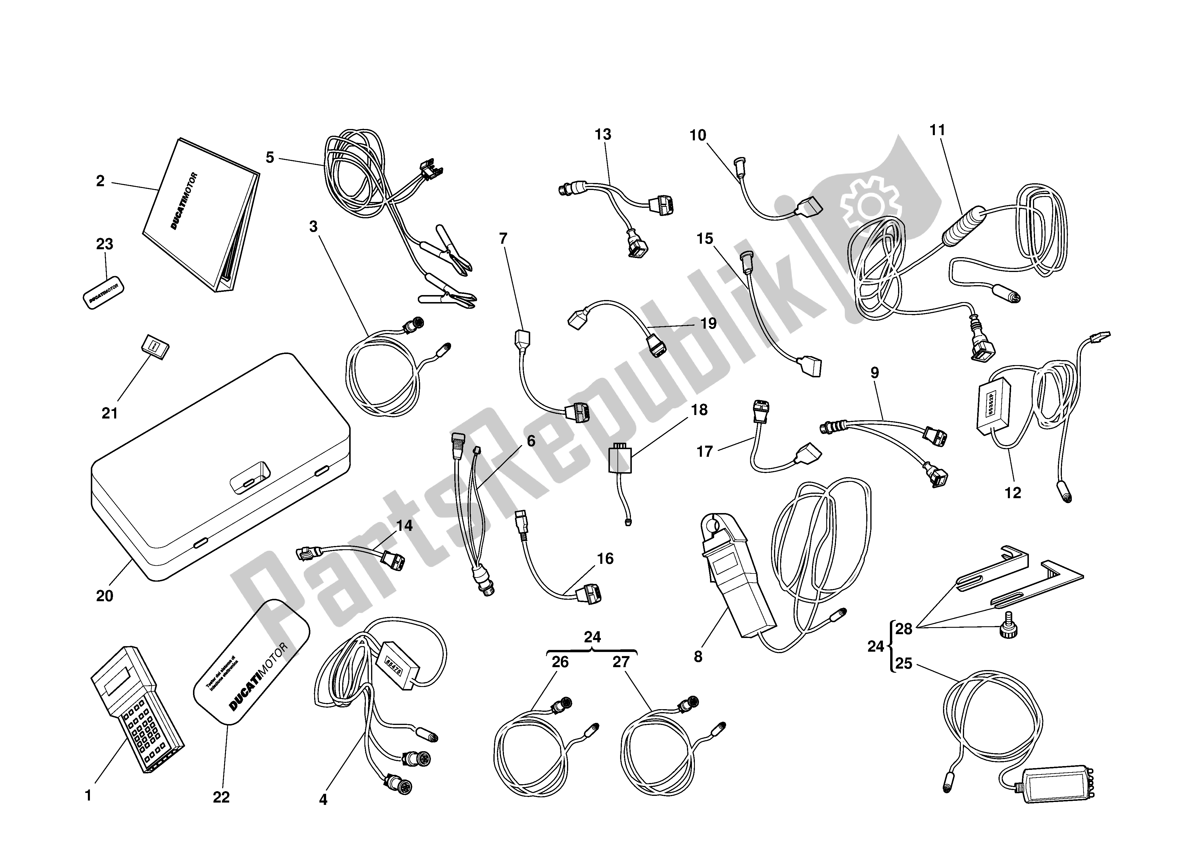 Todas las partes para Diagnostico Testermattesis de Ducati Supersport DS 1000 2003