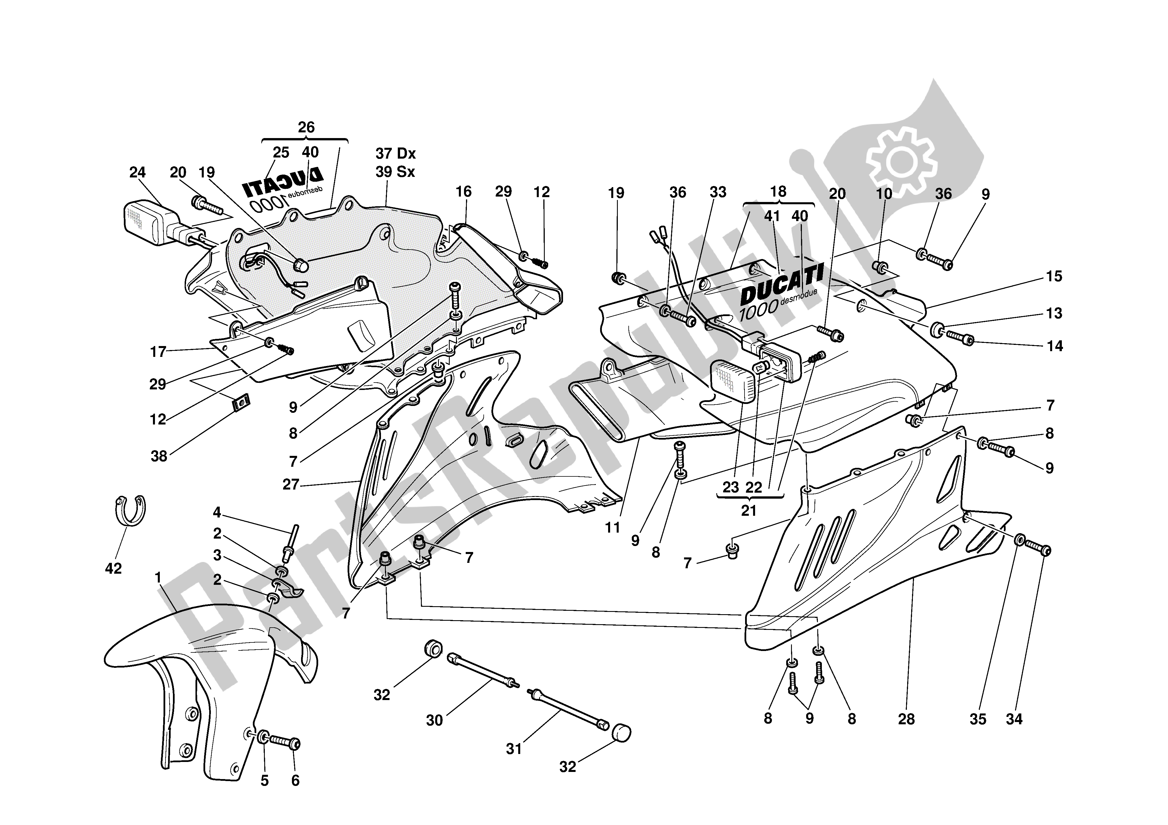 Todas las partes para Mercado de Ducati Supersport DS 1000 2003