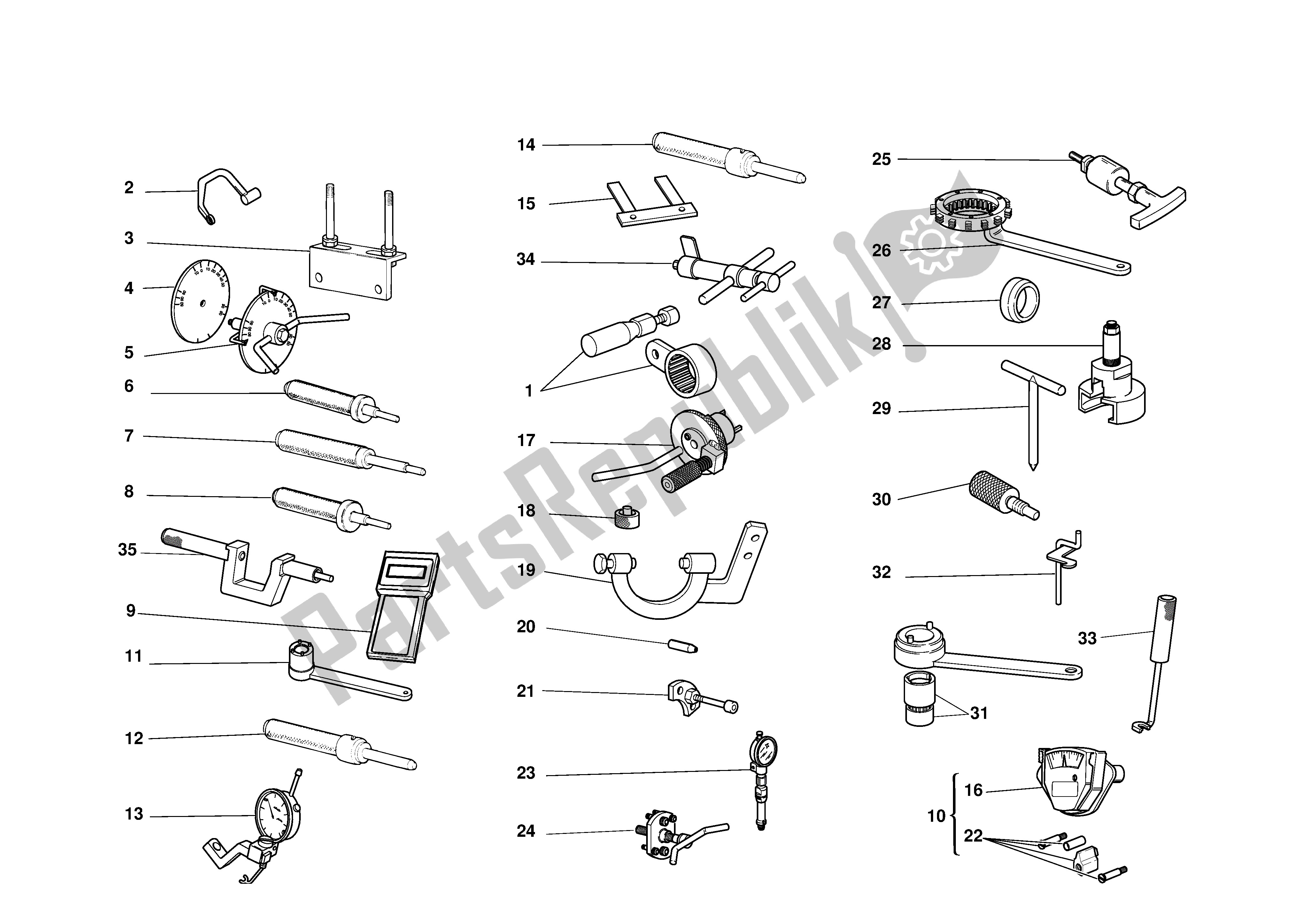 Tutte le parti per il Strumenti Speciali Per Officina del Ducati Supersport DS 1000 2003