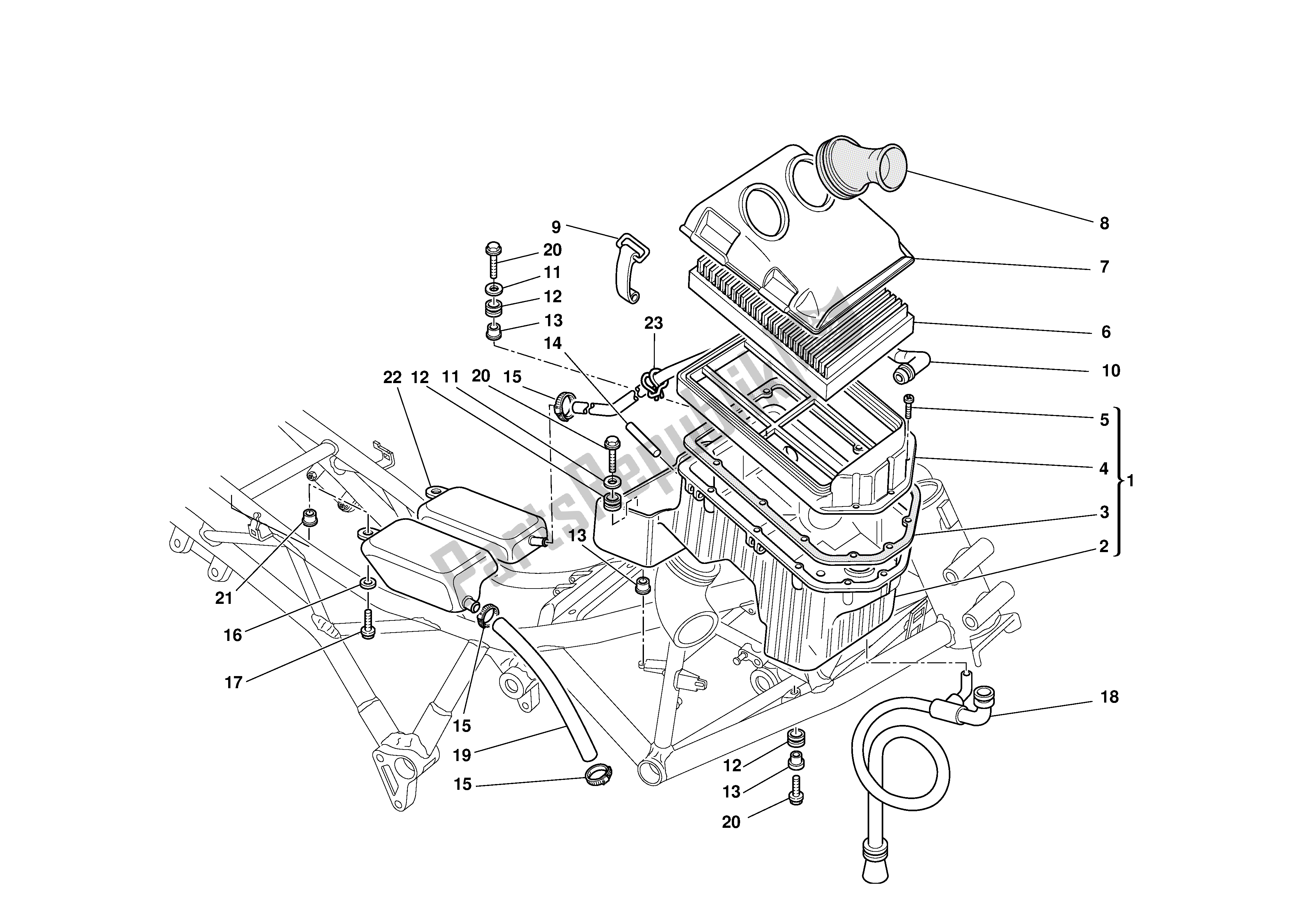 Todas las partes para Inducción De Aire Y Solvente de Ducati Supersport 620 2003