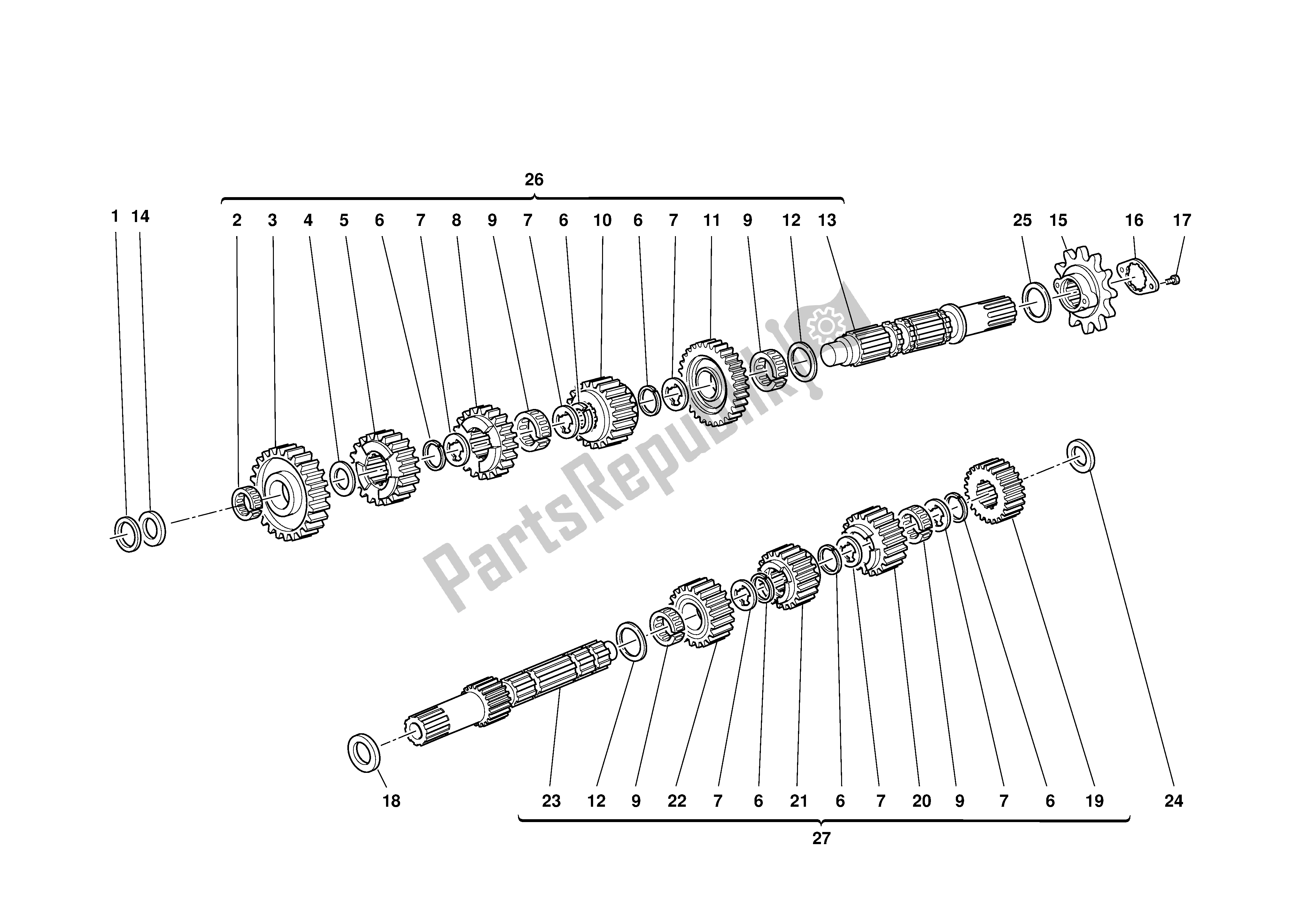 Tutte le parti per il Riduttore del Ducati Supersport 620 2003