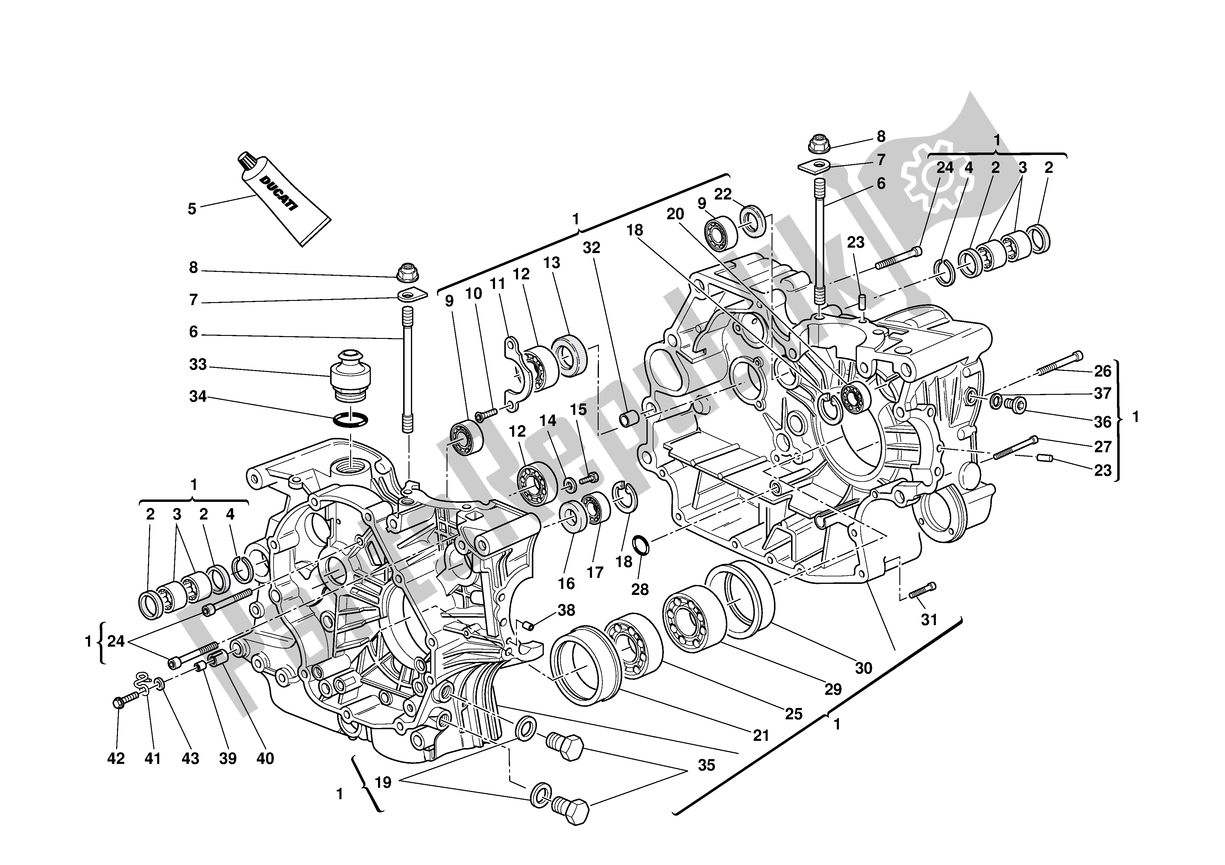 Todas las partes para Medio Cárter de Ducati Supersport 620 2003