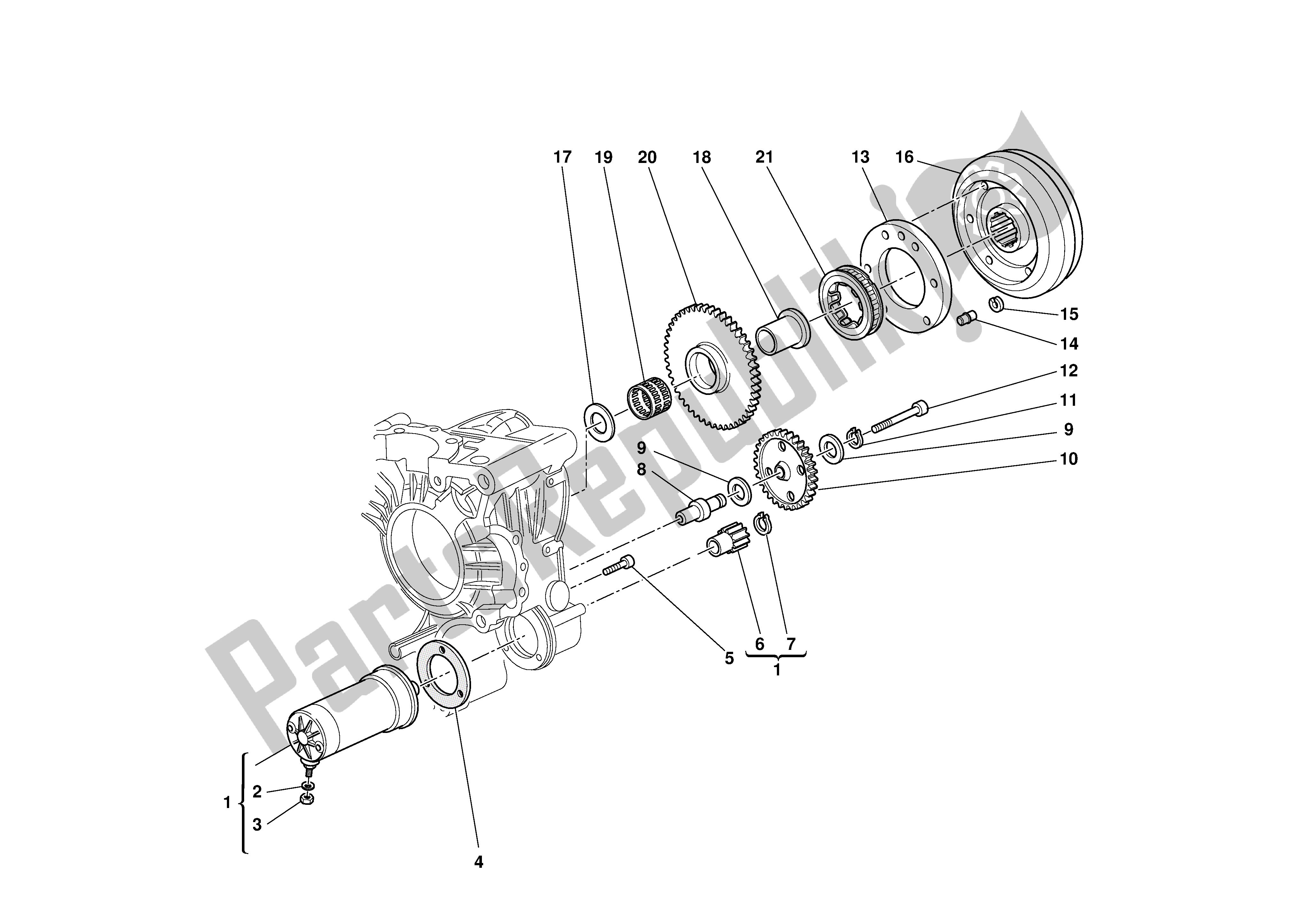 Tutte le parti per il Andignition Avviamento Elettrico del Ducati Supersport 620 2003