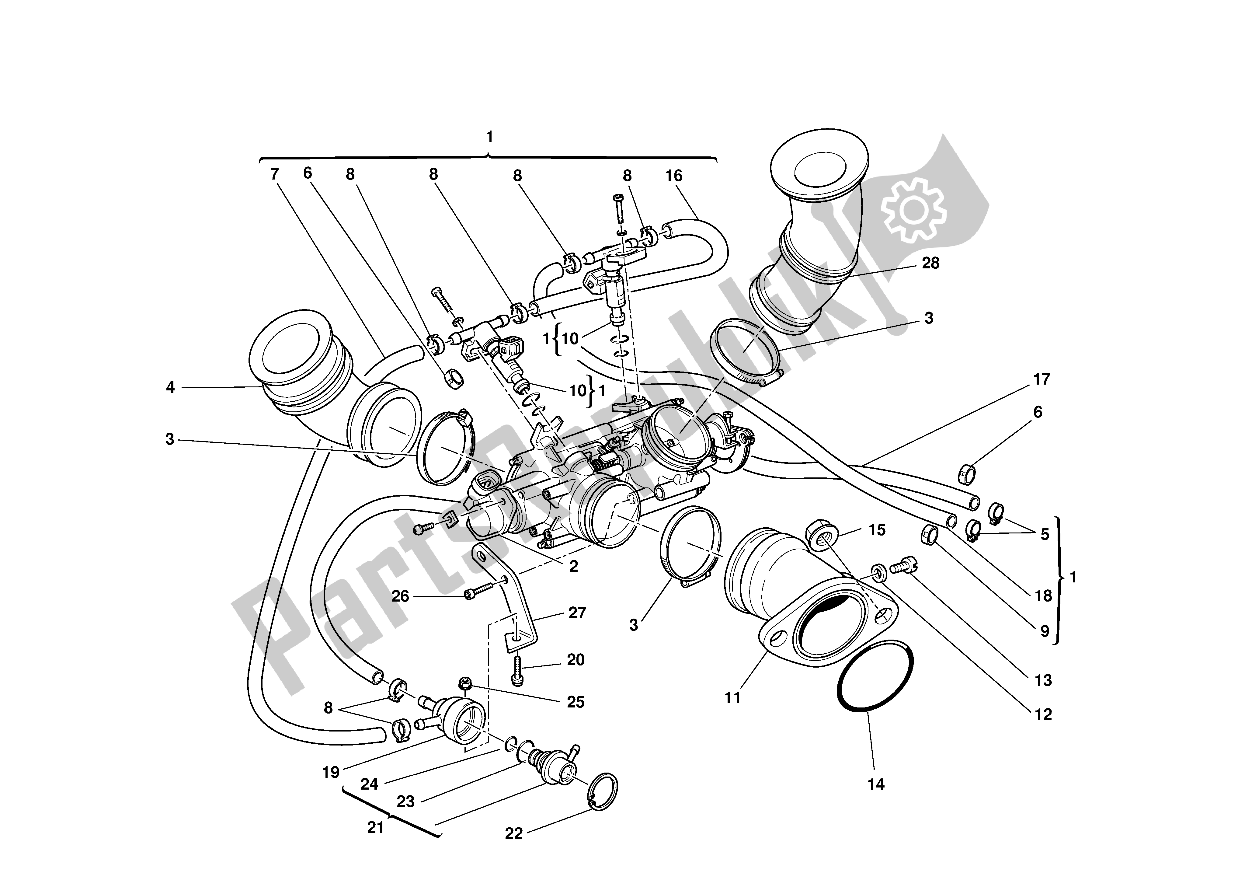 Todas las partes para Entrada Dict de Ducati Supersport 620 2003