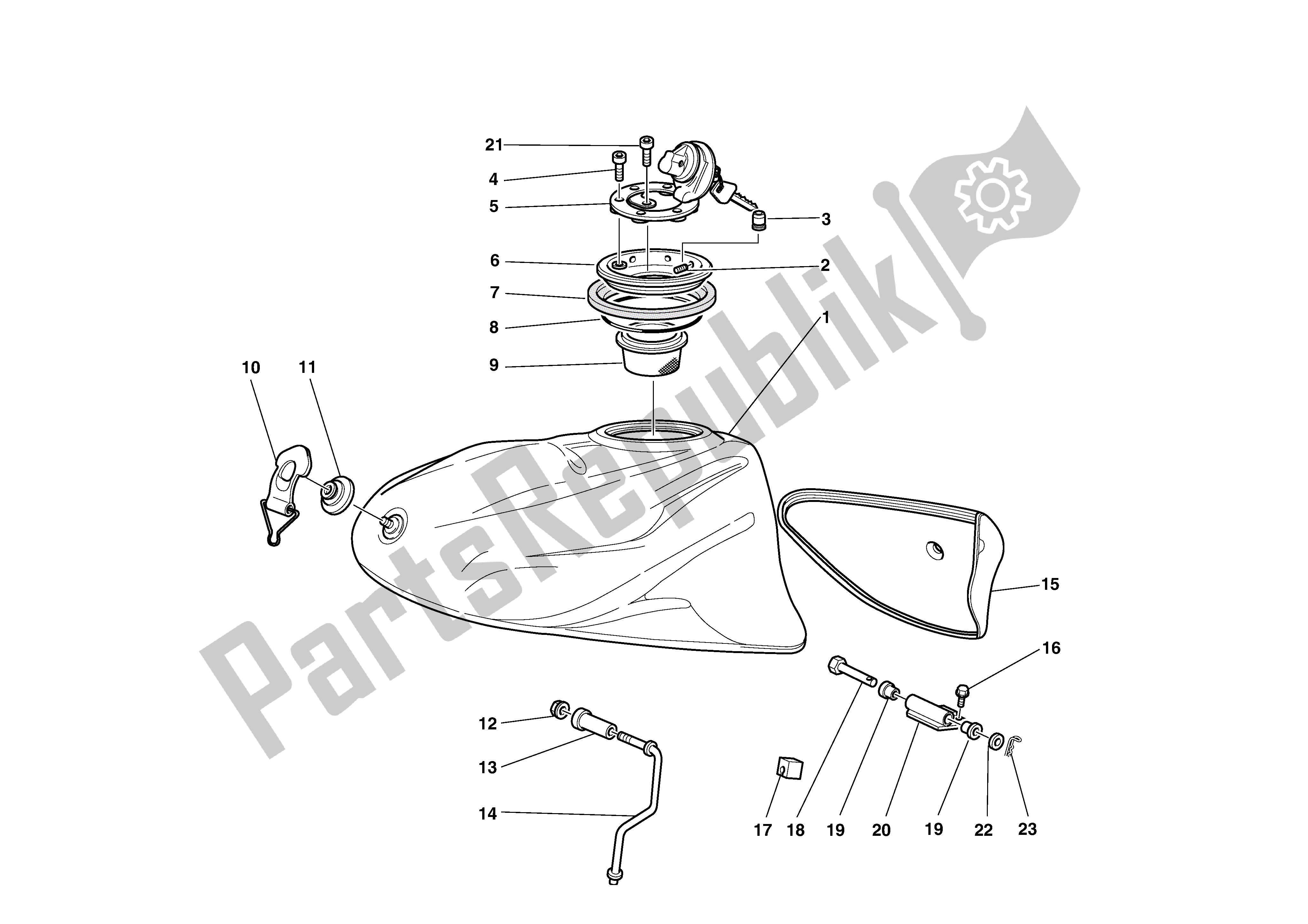 Todas las partes para Depósito De Combustible de Ducati Supersport 750 2002