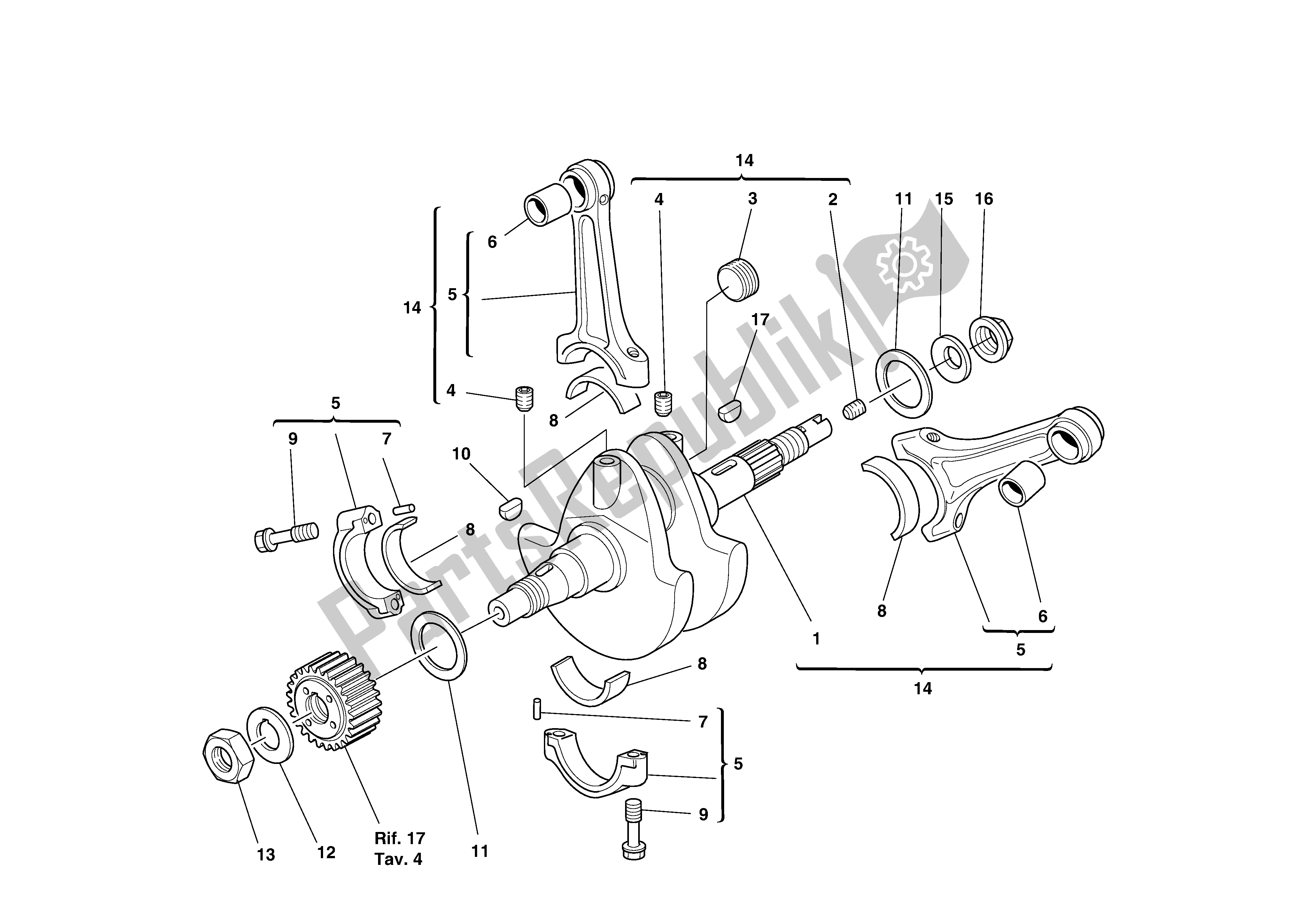 Todas las partes para Cigüeñal de Ducati Supersport 750 2002