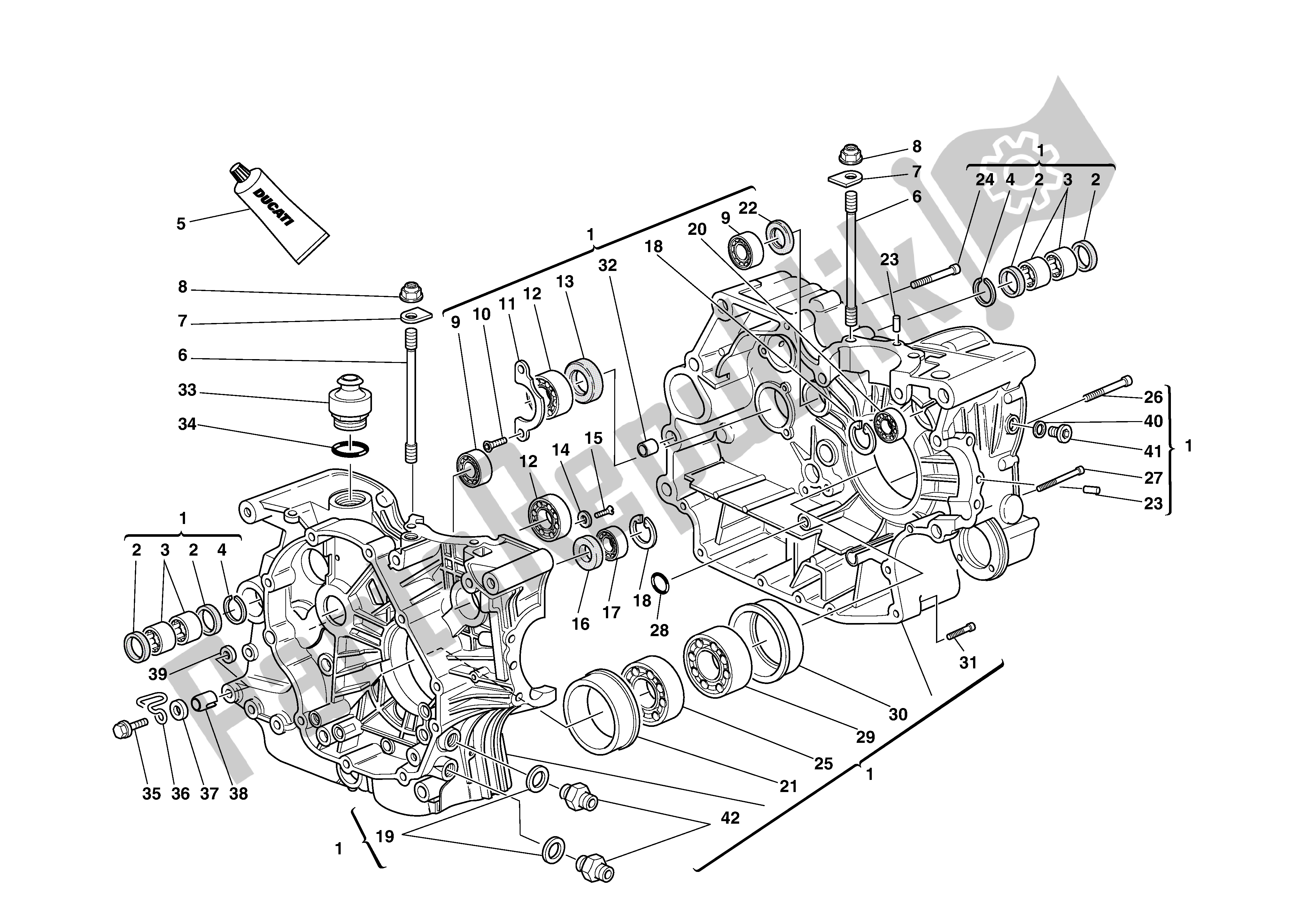 Todas las partes para Medio Cárter de Ducati Supersport 750 2002